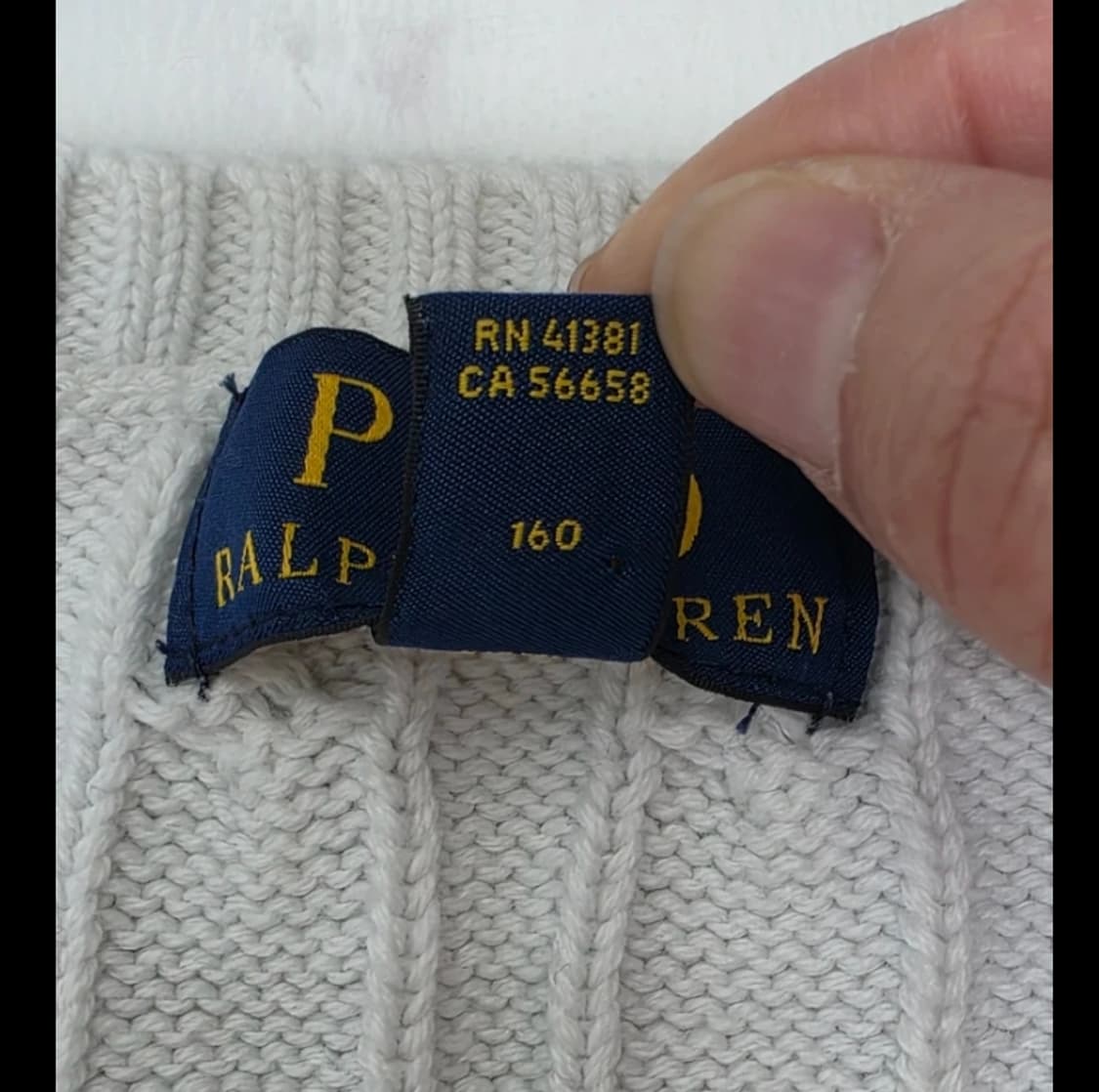 폴로 케이블 니트 흰색 ~66 상품이미지7