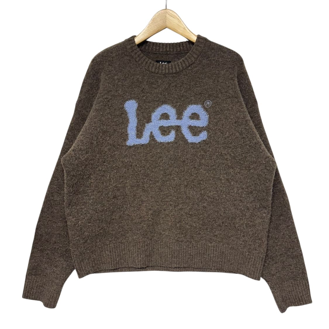 Lee 부클 빅 트위치 로고 니트 브라운 상품이미지1