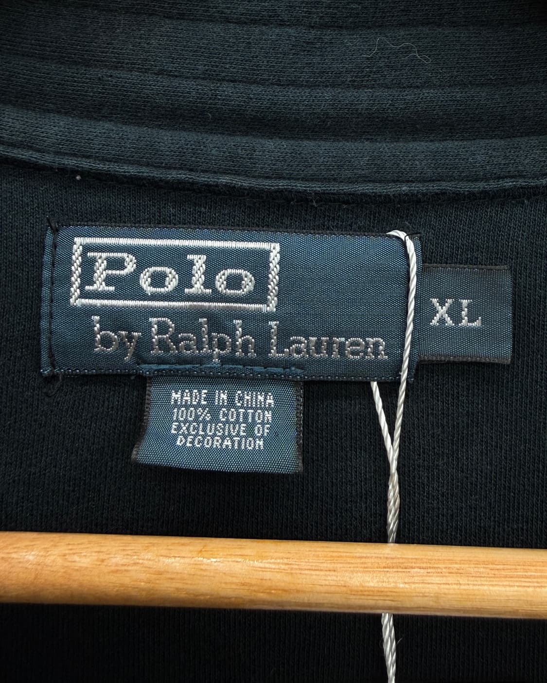 (XL) POLO Ralph Lauren 00s 빅포니 스웻 집업 블랙 상품이미지4