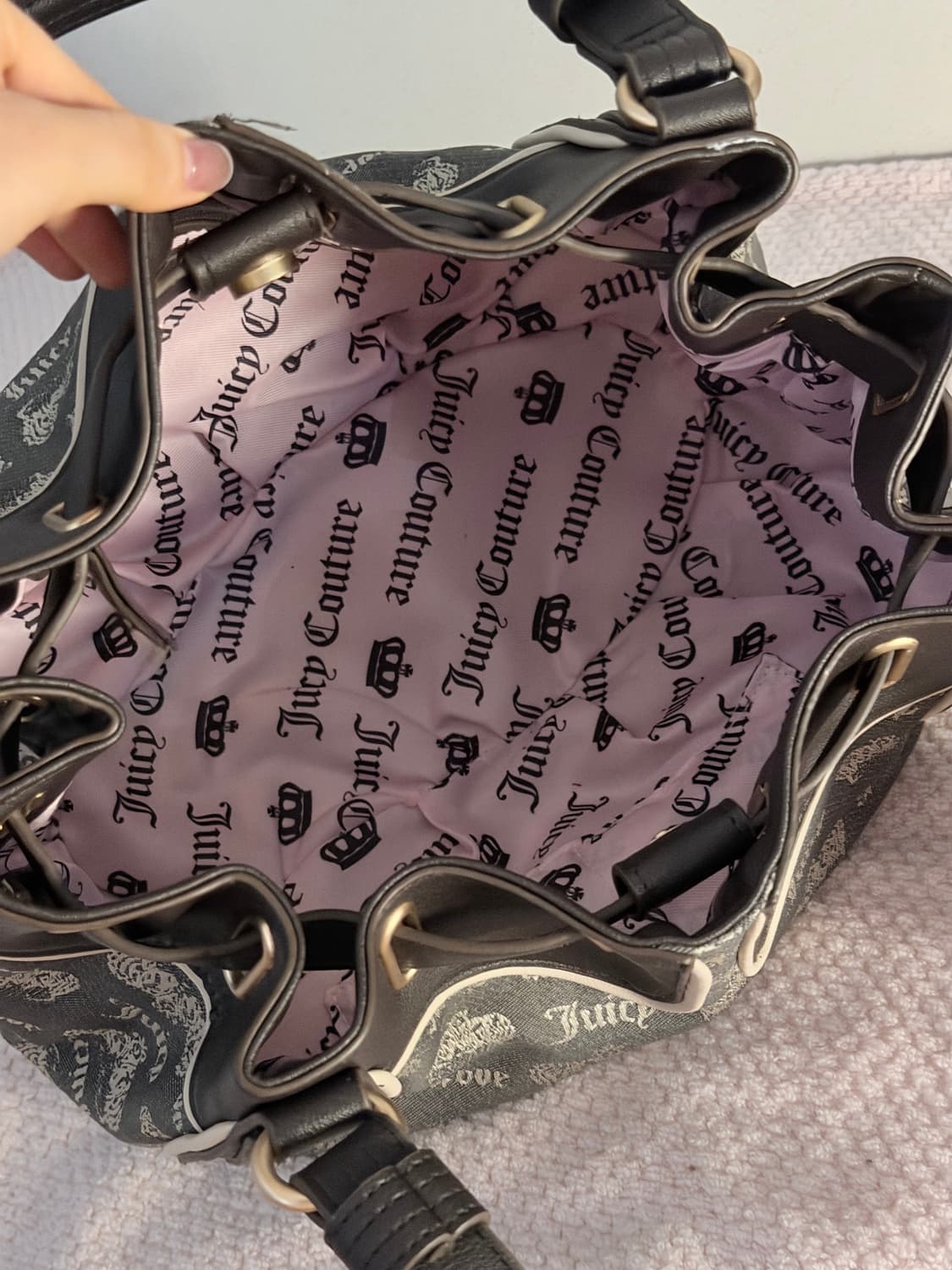 쥬시꾸뛰르 캔디백 블랙 y2k 숄더백 갸루 핀터깔 베메클 상품이미지2