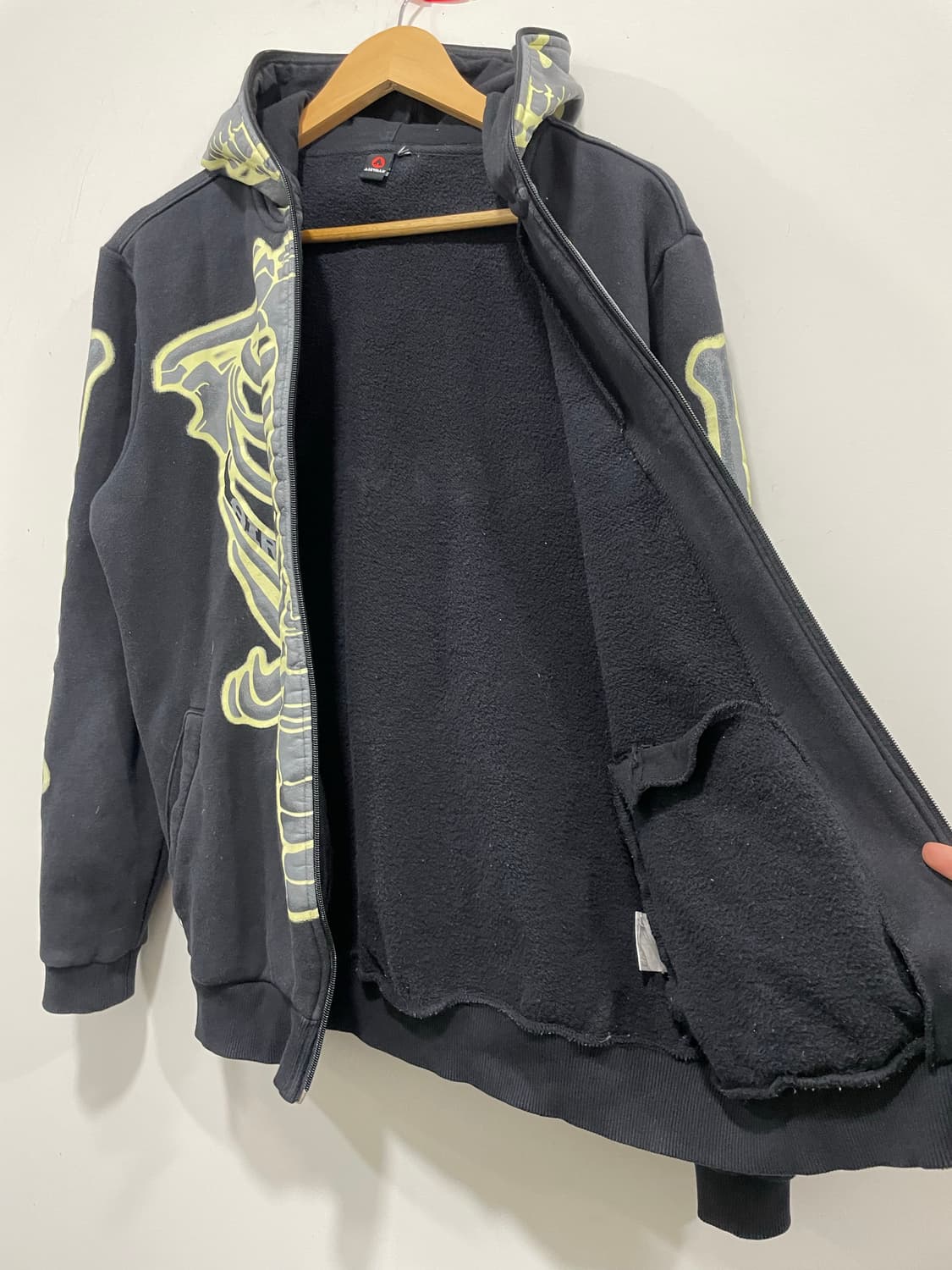 (빈티지)Airwalk 에어워크 야광 bone skeleton 풀 집업 상품이미지7