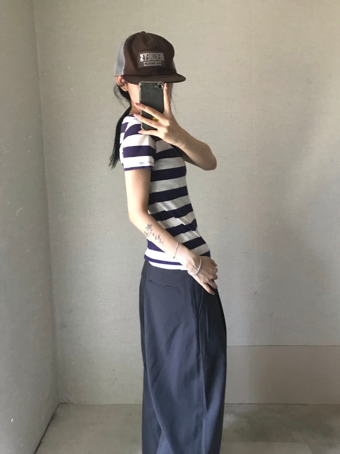 나이키 스트라이프 딱붙핏 반팔티셔츠 상품이미지5