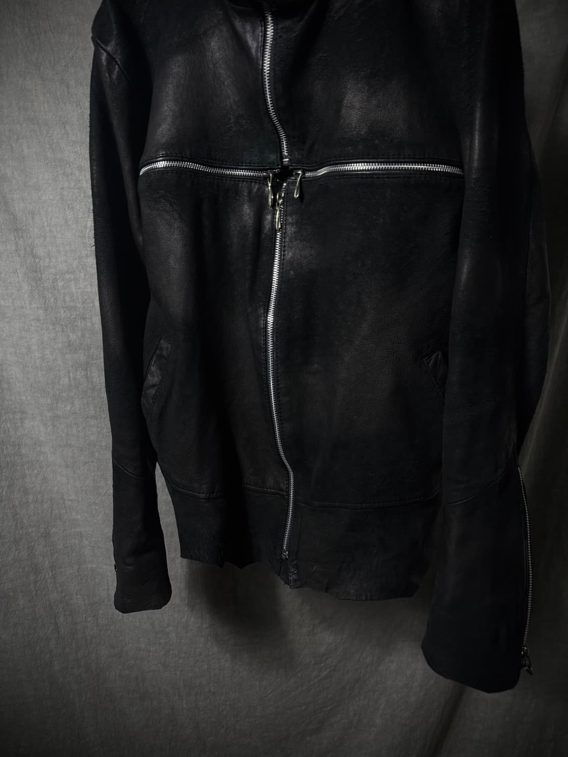14th Addiction Cross-Zip Leather Jacket  상품이미지8
