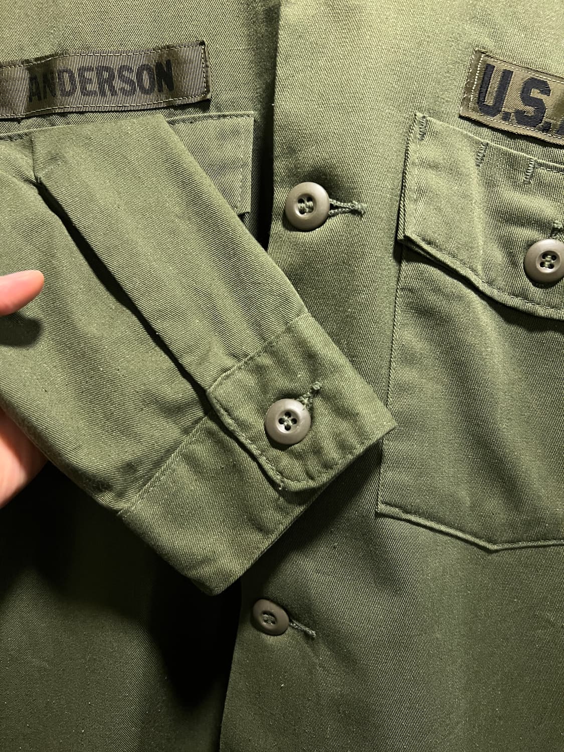 [L]70's 오리지널 U.S ARMY 미군 OG-507 밀리터리 셔츠 상품이미지5