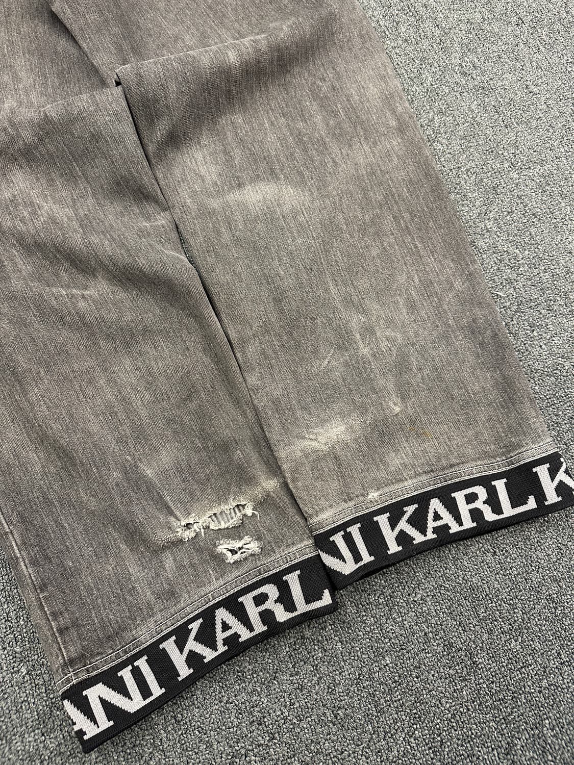 36) 칼카니 올드스쿨 y2k 와이드 흑청 데님팬츠 상품이미지6