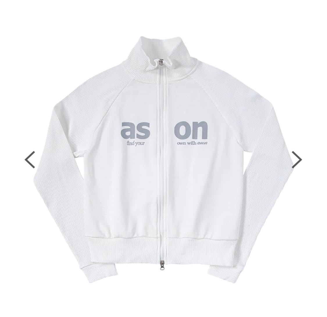 애즈온 솔트 집업 화이트 상품이미지2