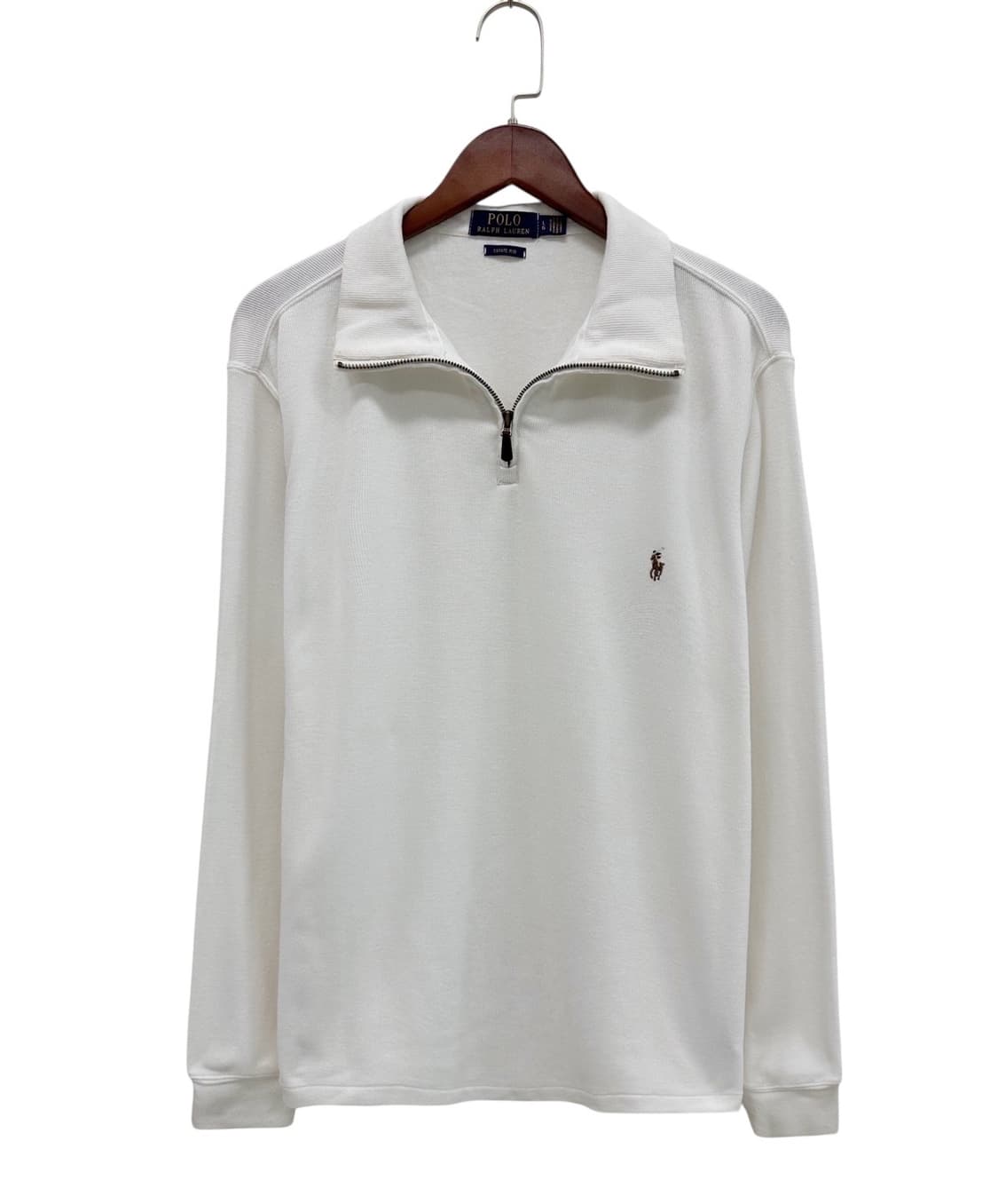 폴로 반집업 니트 화이트 (L~XL) 상품이미지1