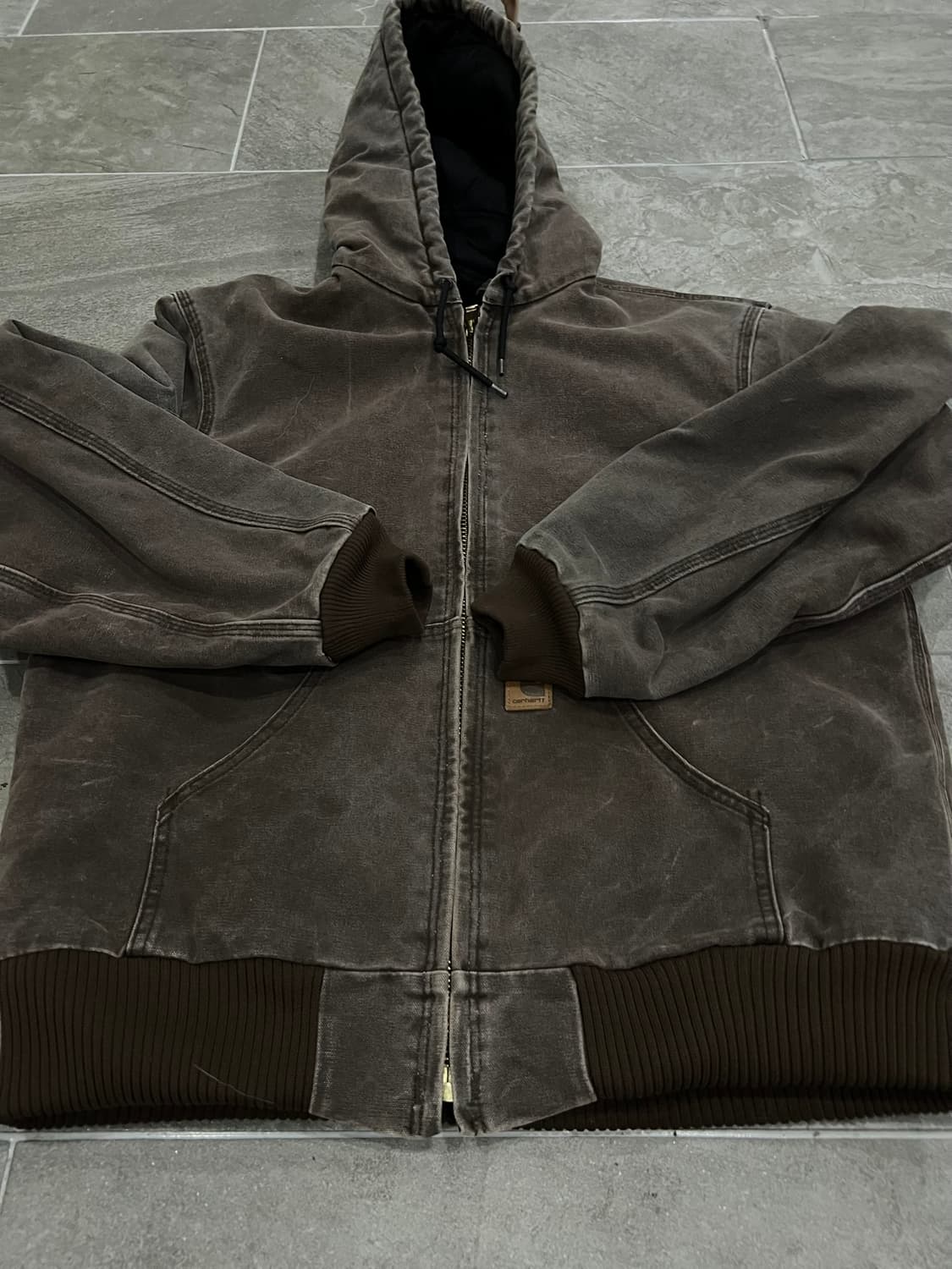 (M) 칼하트 덕 액티브 후드자켓 J130 CHT 체스트넛 상품이미지6