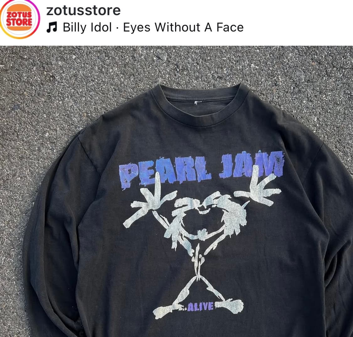 90s og pearl jam alive 롱슬리브 밴드티 상품이미지10