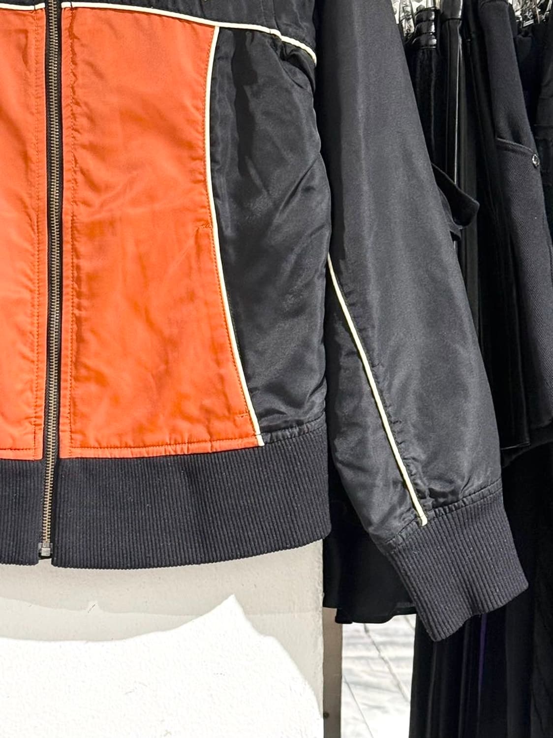 할리 데이비슨 블랙 오렌지 나일론 바이커 자켓 상품이미지5