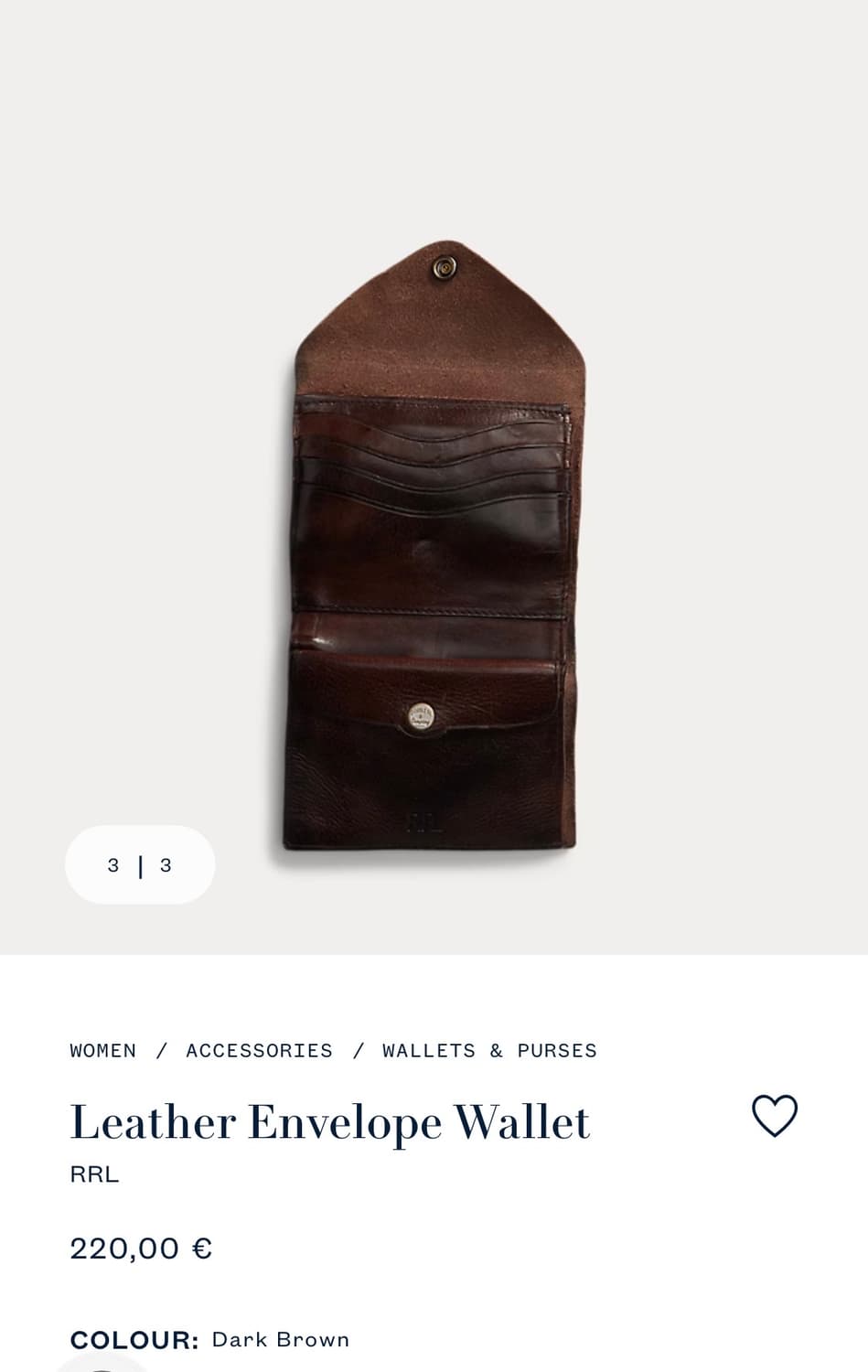 RRL Leather Envelope Wallet 상품이미지2