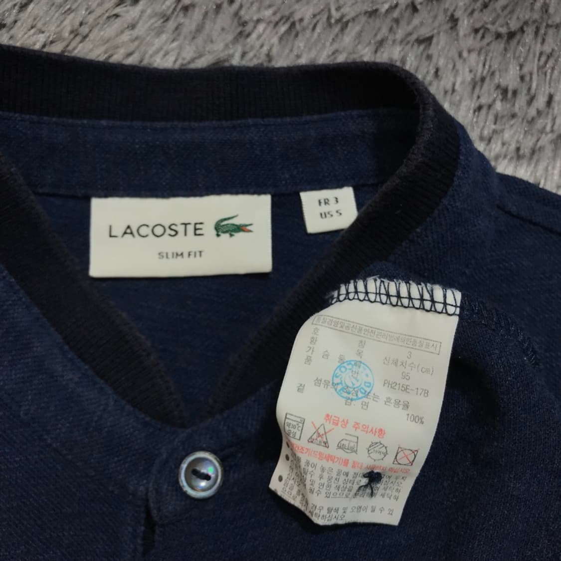 [[3(M)] 라코스테(LACOSTE) 헨리넥 반팔티셔츠@688 상품이미지5