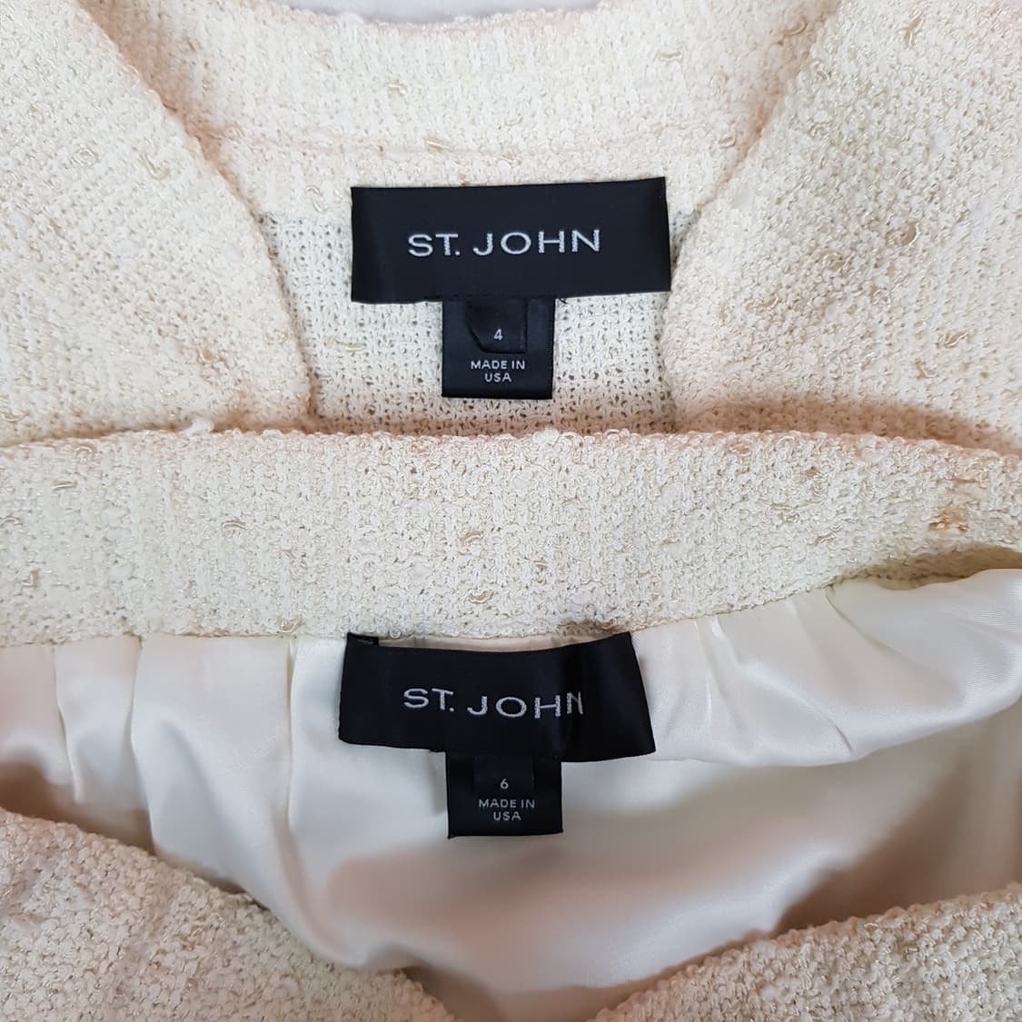 세인트존 STJOHN 부클 니트 자켓  스커트 투피스 세트 4.6사이즈 상품이미지9