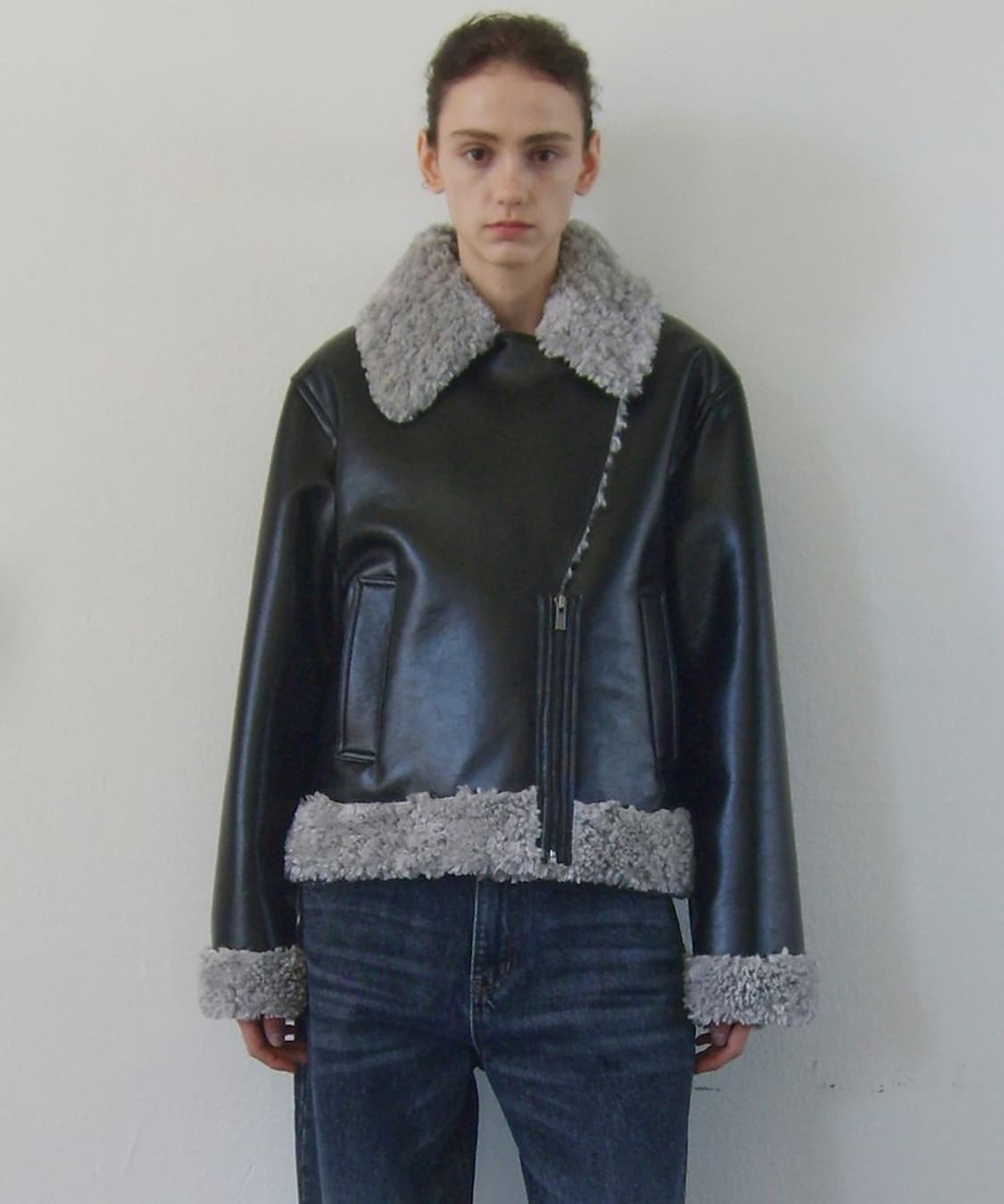 엔오르 블랙 무스탕 판매합니다 상품이미지2