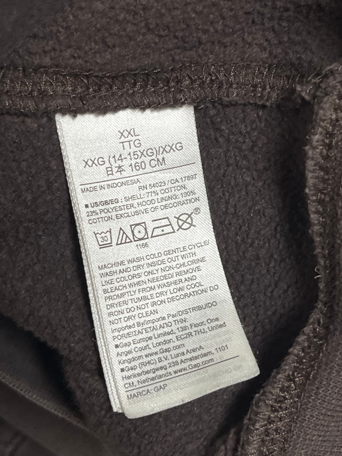 GAP 후드집업 S 브라운 상품이미지4