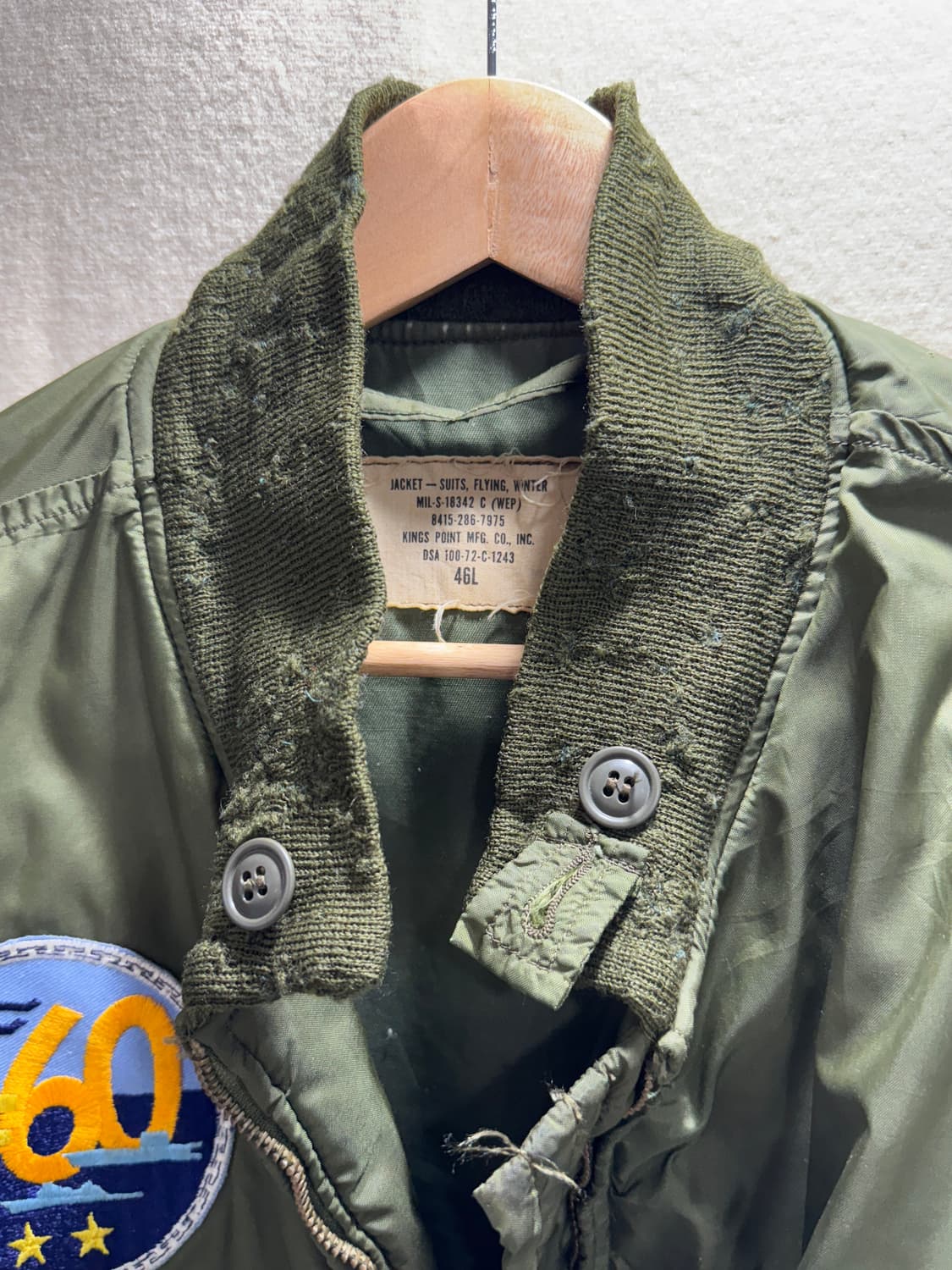 70s USN 미해군 G-8 웹 플라이트 자켓 (46L) 상품이미지6