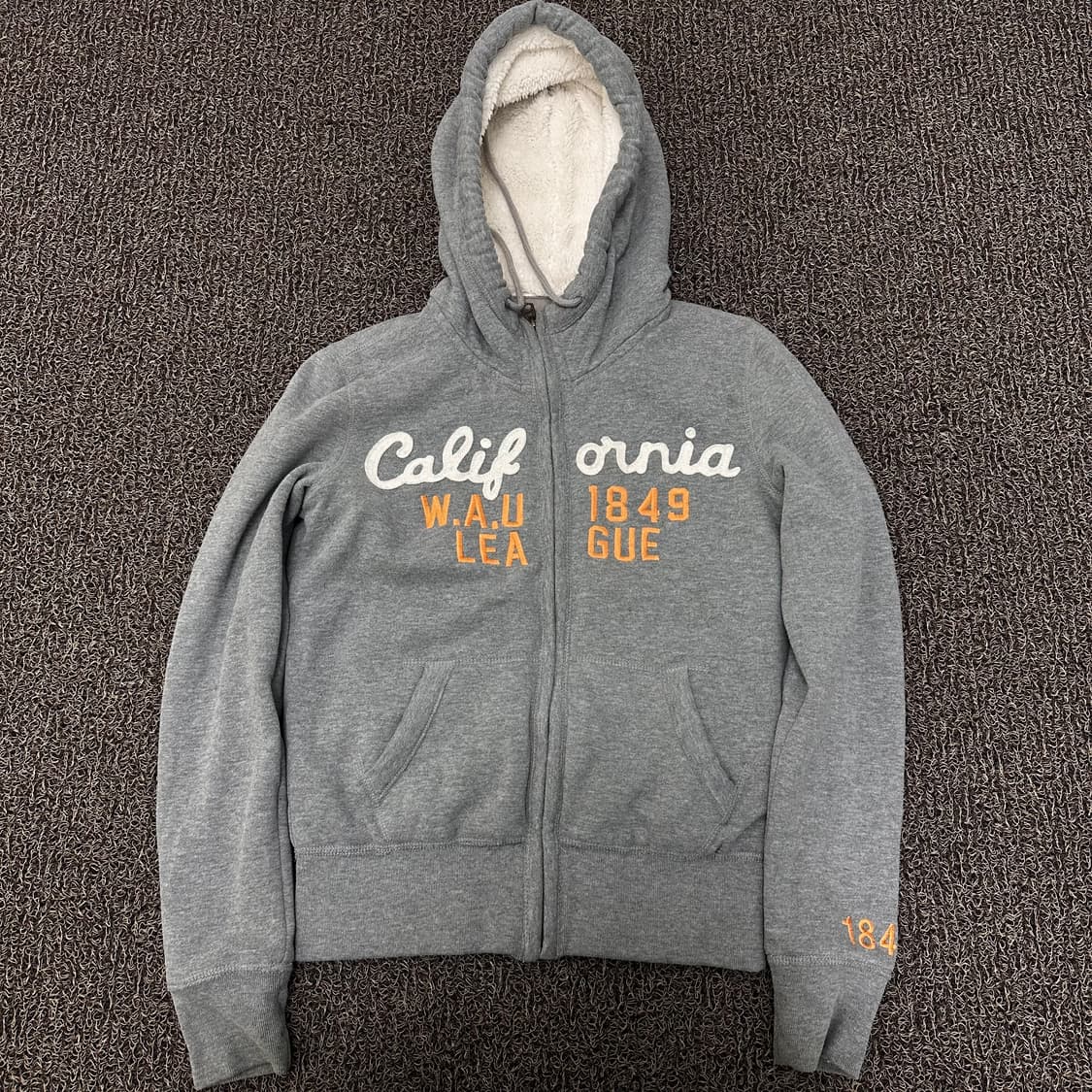 후아유 캘리포니아 여성 털 후리스 후드집업 그레이 S 상품이미지1