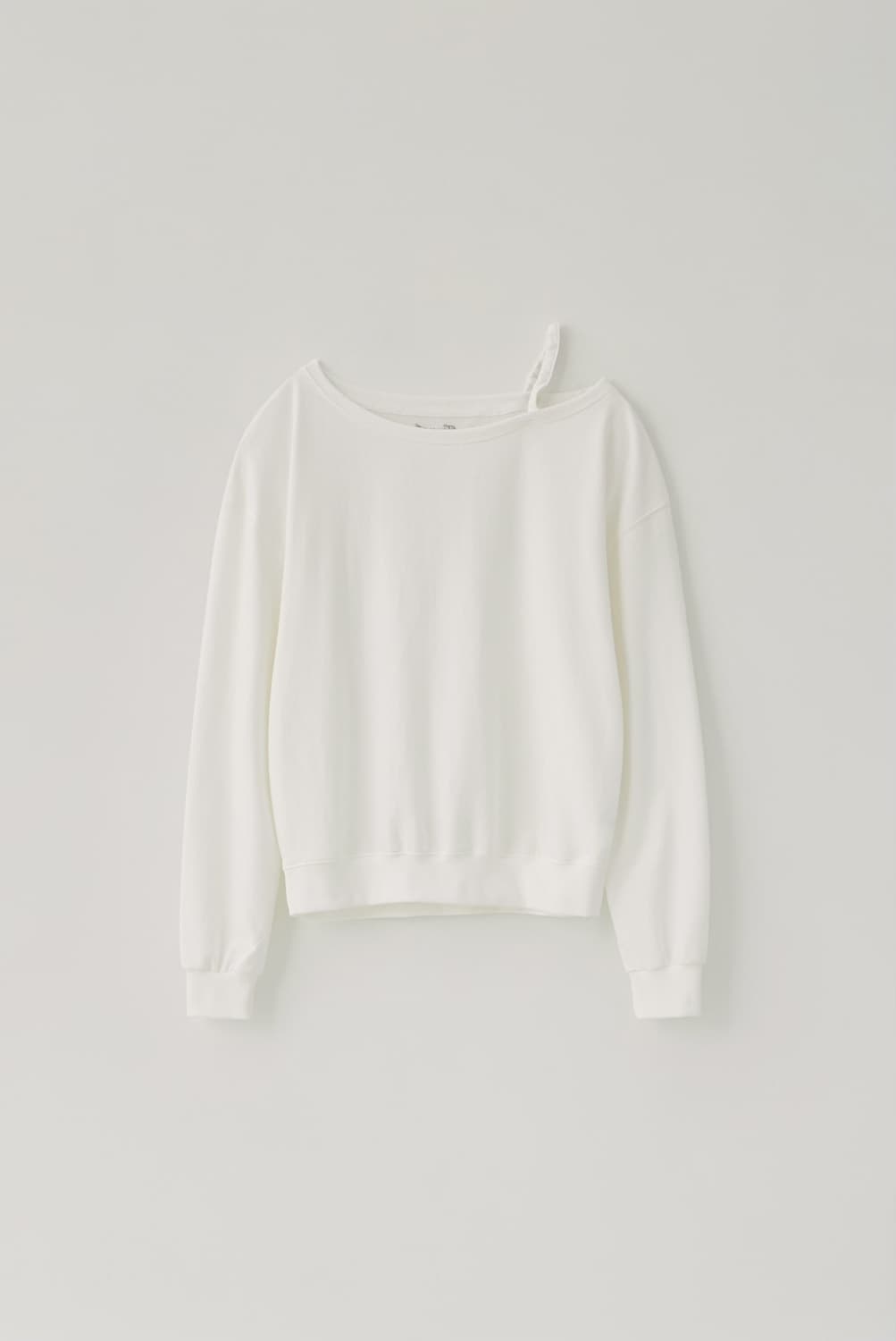 타낫 T/T One side layered sweatshirt white 상품이미지1