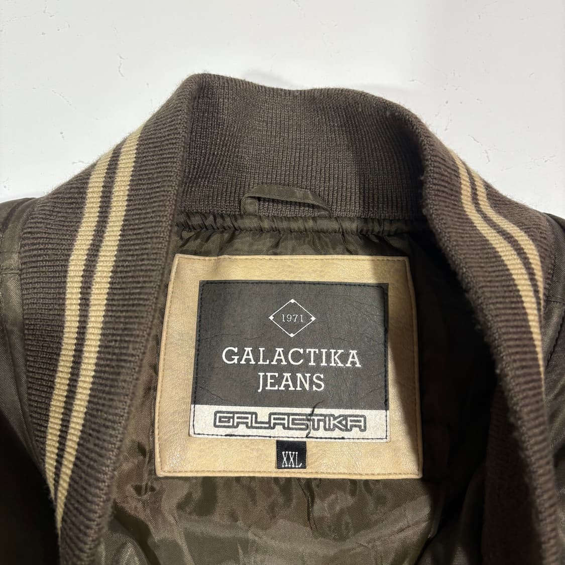 Galactica Jeans 레터링 바시티 자켓 상품이미지4