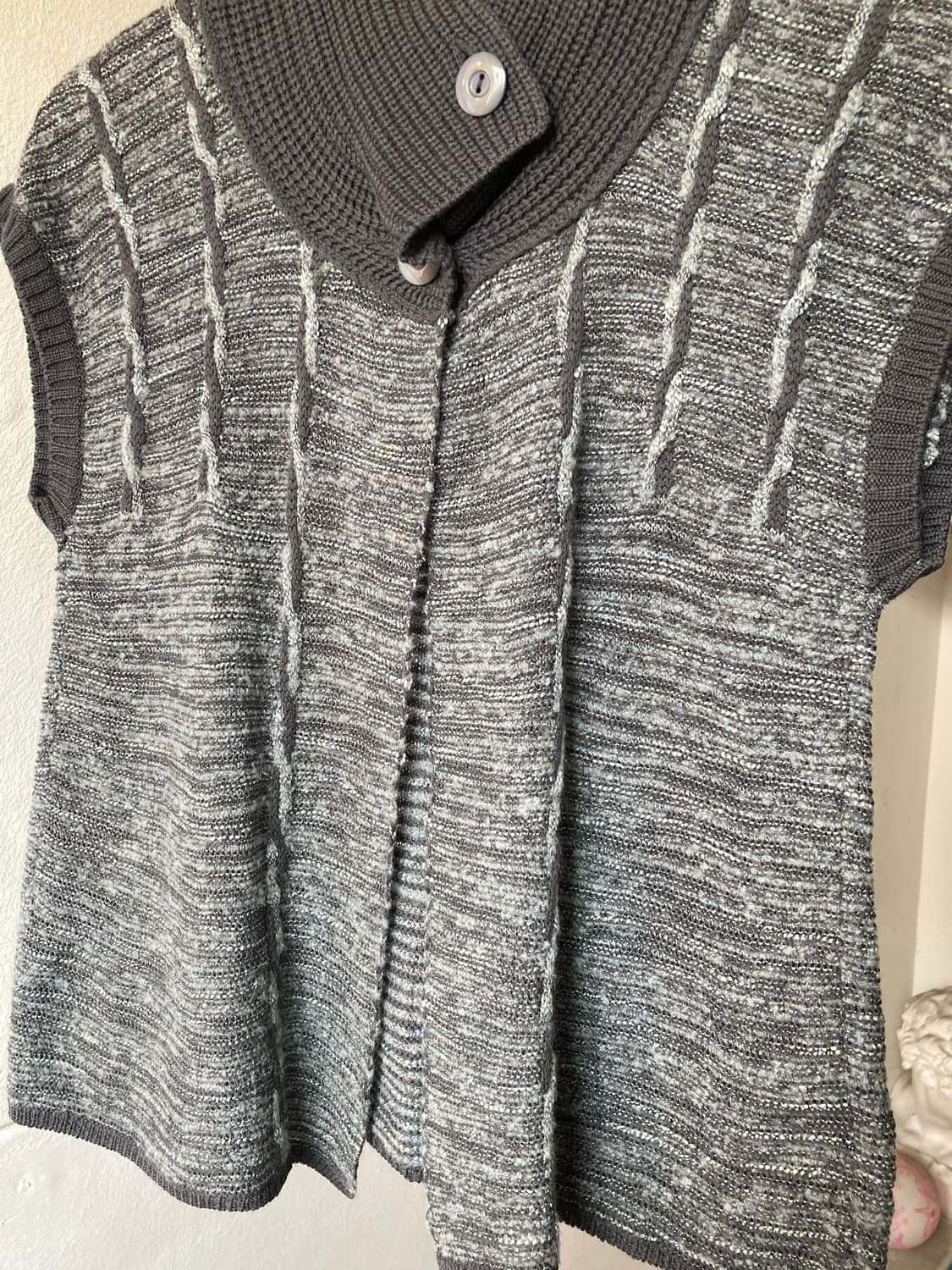 울 79% 레이어드 반팔 니트 상품이미지3