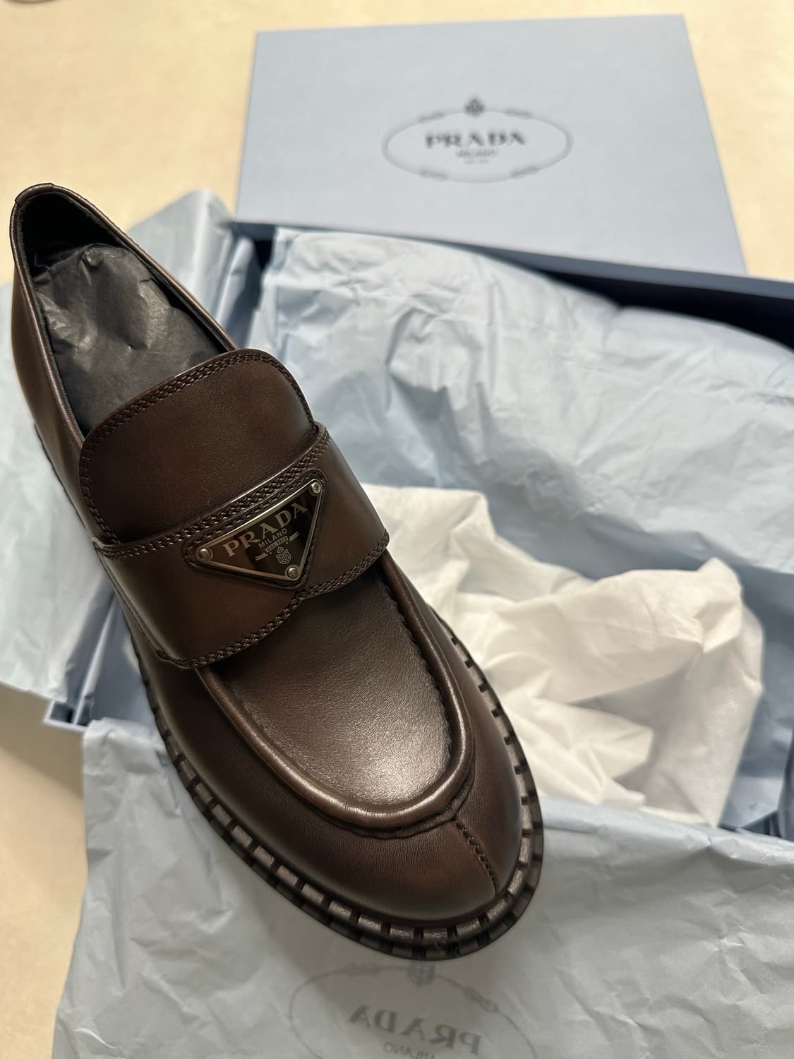 프라다 로퍼 다크초코 37 상품이미지1