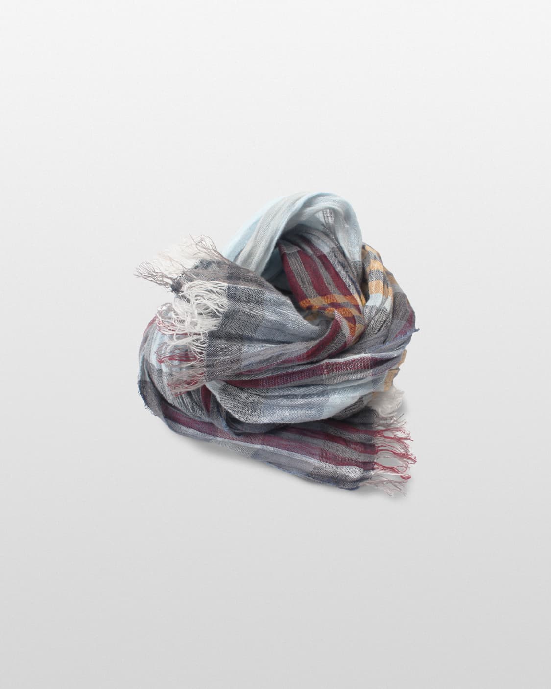 INTERMEZZO Check Linen Scarf (Made In It 상품이미지1