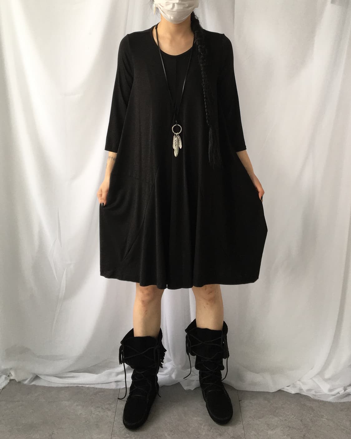 Line detail loose fit onepiece 상품이미지7