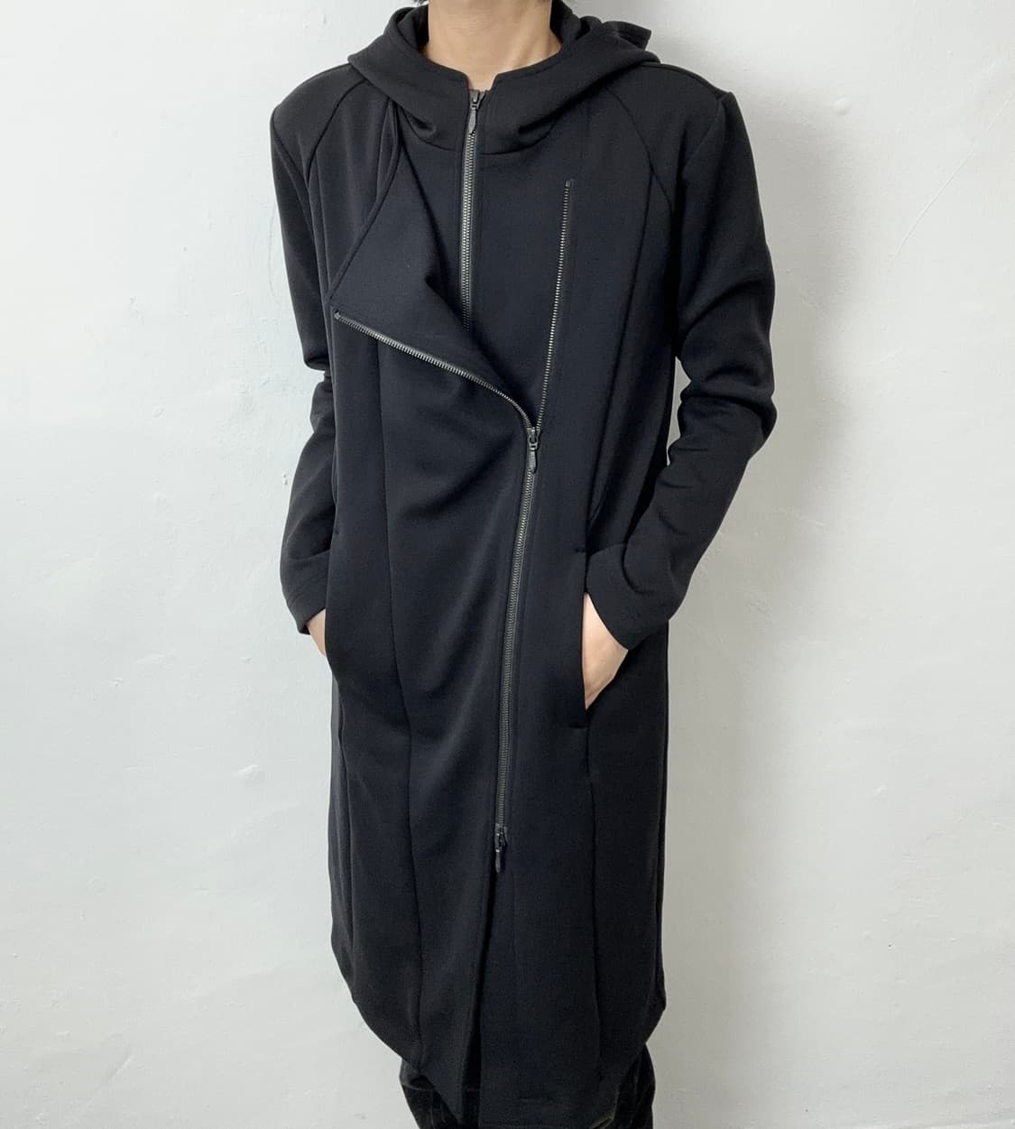 Tornado Mart Asymmetric Zip Hooded Jacke 상품이미지3