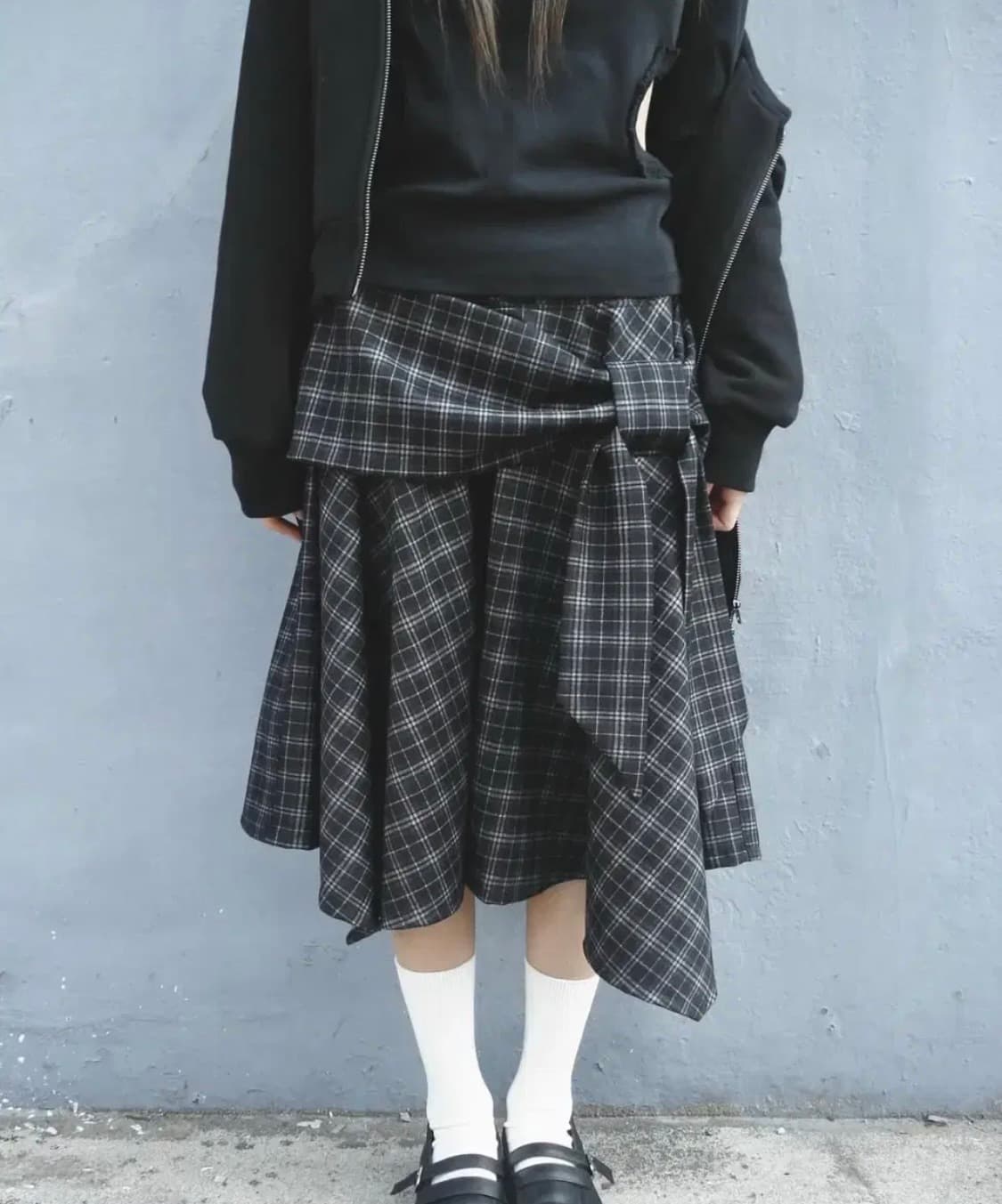 체메씨 보우 언발란스 스커트 상품이미지1