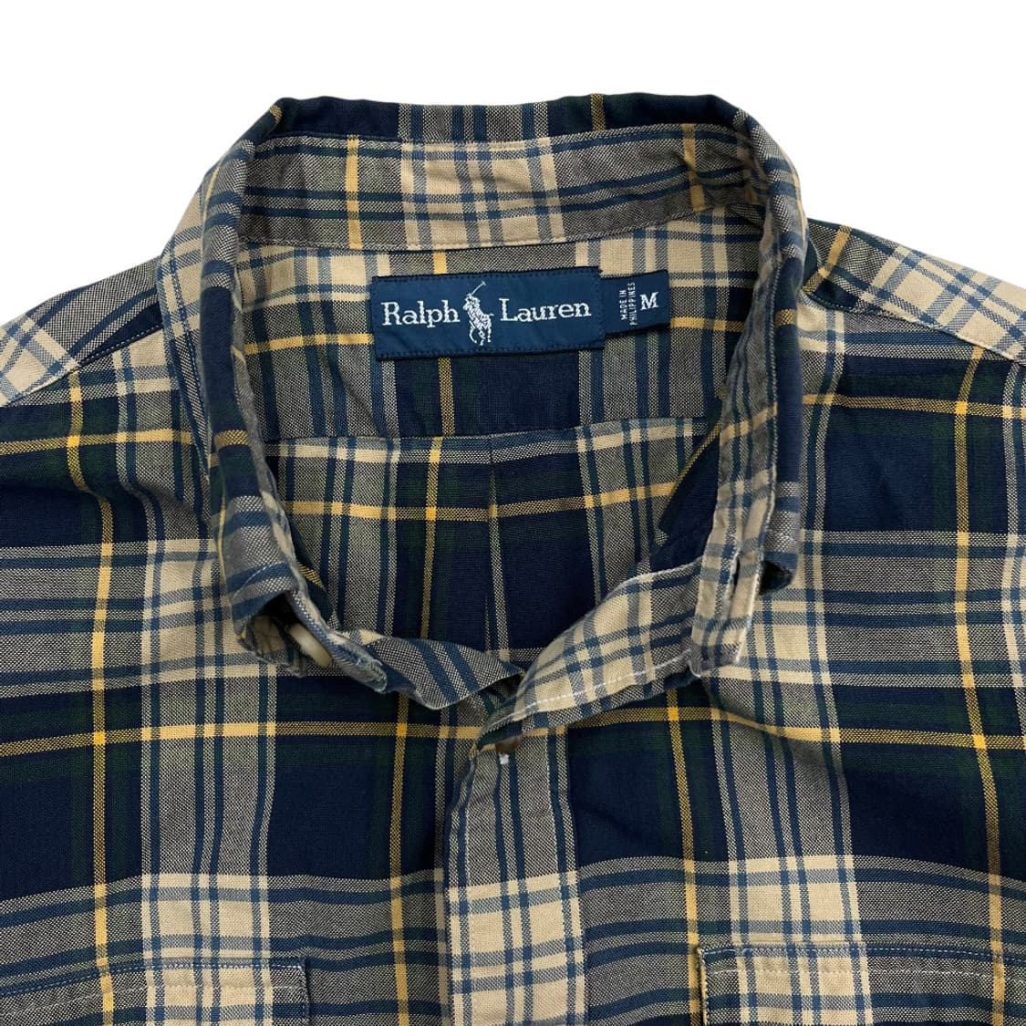 폴로 랄프로렌 엘보우 스웨이드 패치 타탄체크 셔츠 M 상품이미지5