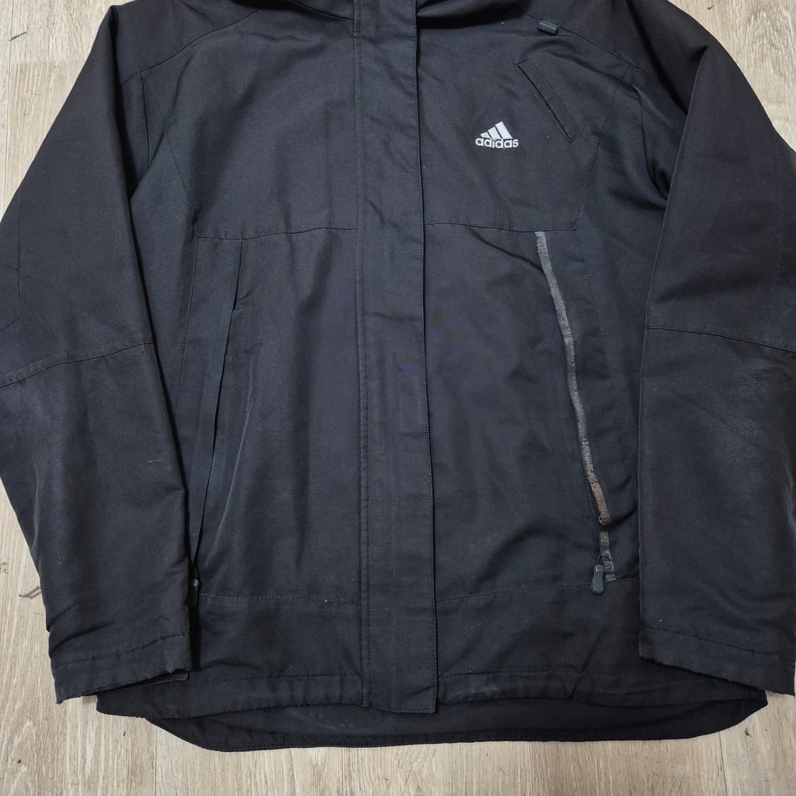 아디다스 박시 기모 후드 바람막이 자켓 L(100) 상품이미지3