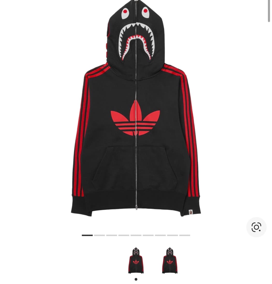 아디다스 x 베이프 얼티밋 샤크 후드 블랙 - KR 사이즈 s 상품이미지1