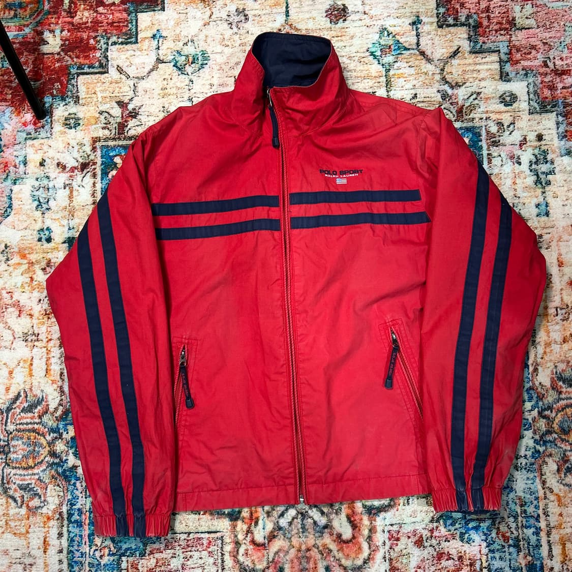 [L] 90s 폴로 스포츠 리버시블 자수로고 스윙자켓 상품이미지2
