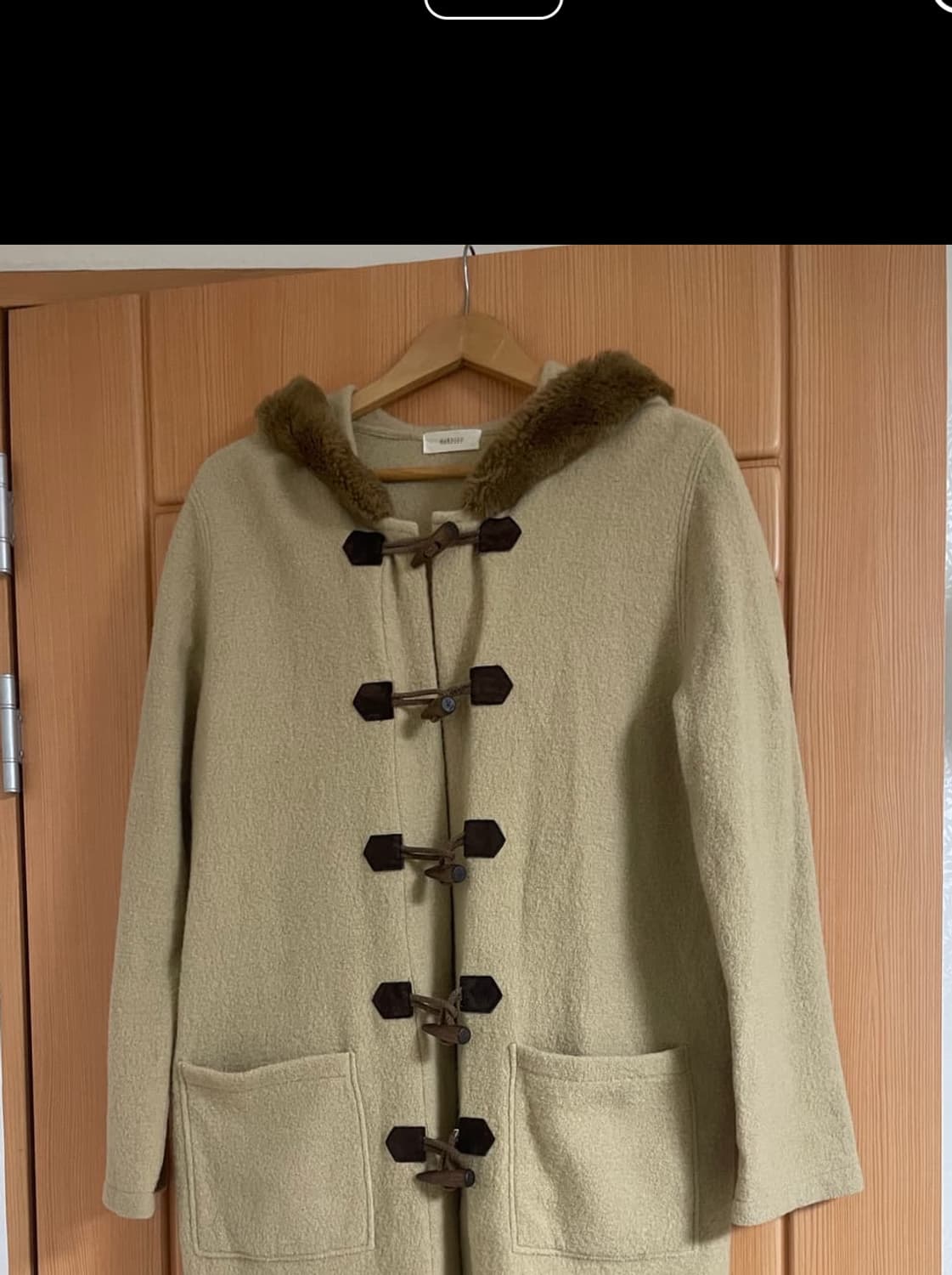 Y2k 일본 빈티지 100%울 떡볶이 더플 코트 상품이미지1