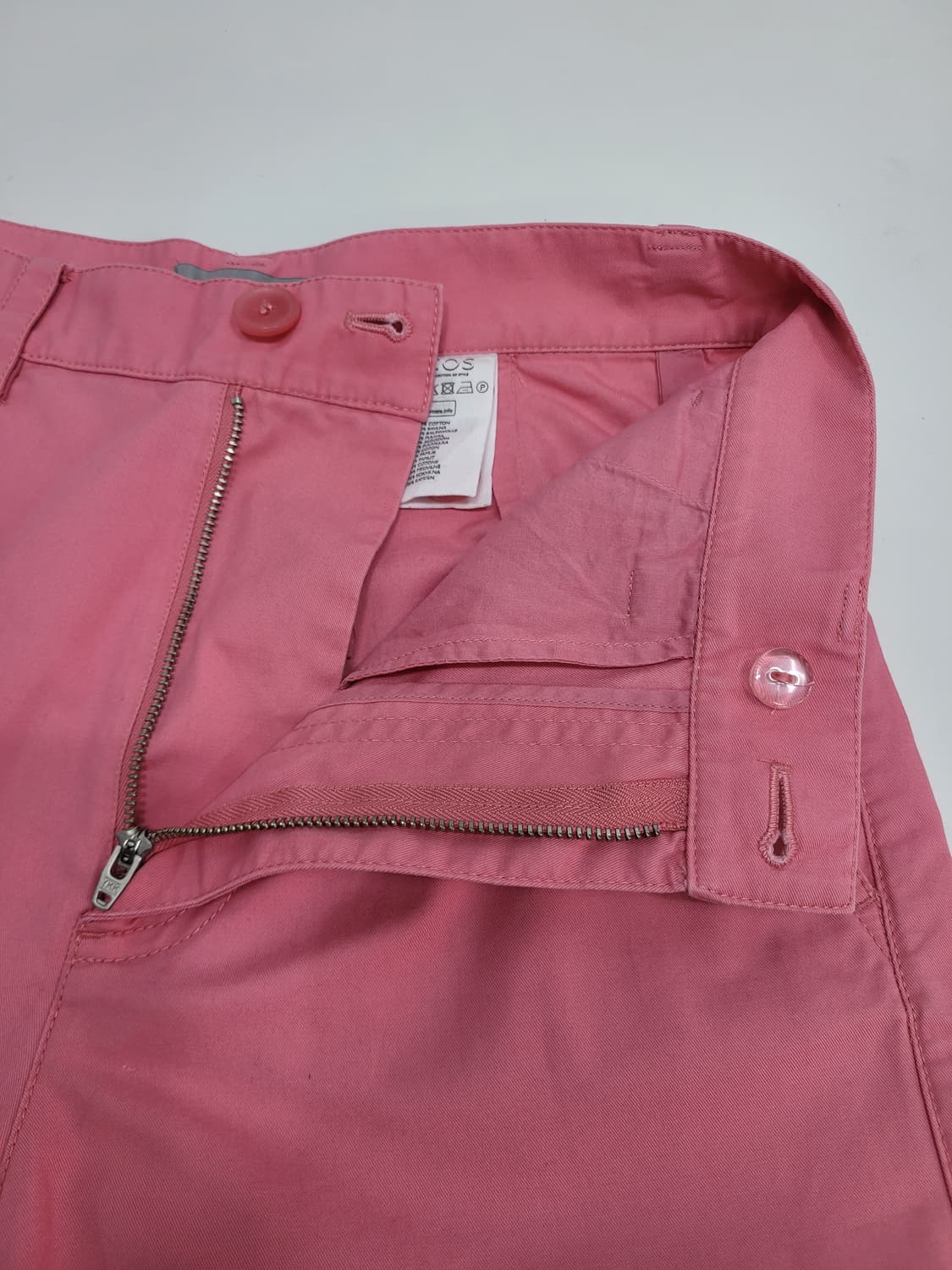 COS 코스 배럴 레그 코튼 치노 팬츠 / 여 155-60A 핑크
 상품이미지7