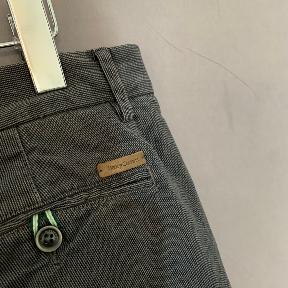 33인치 헨리코튼 원턱 스판 코튼팬츠 면바지 상품이미지3
