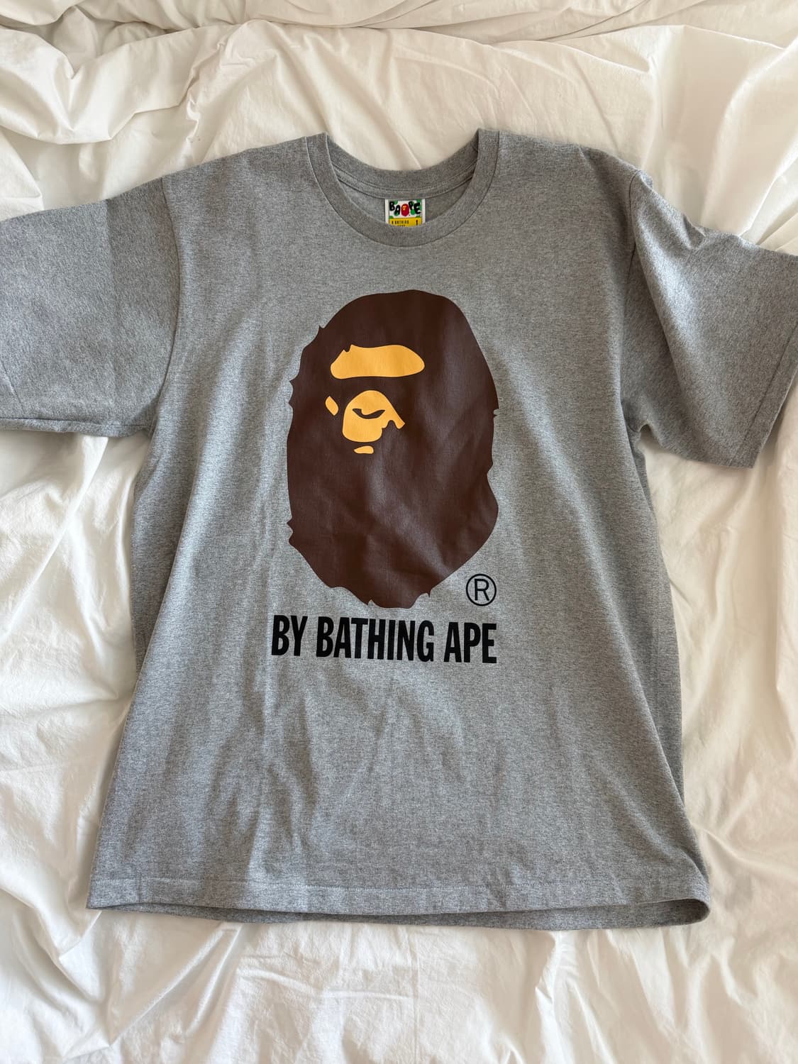 Bape 베이프 바이 베이싱 에이프 티셔츠 그레이 L 상품이미지1