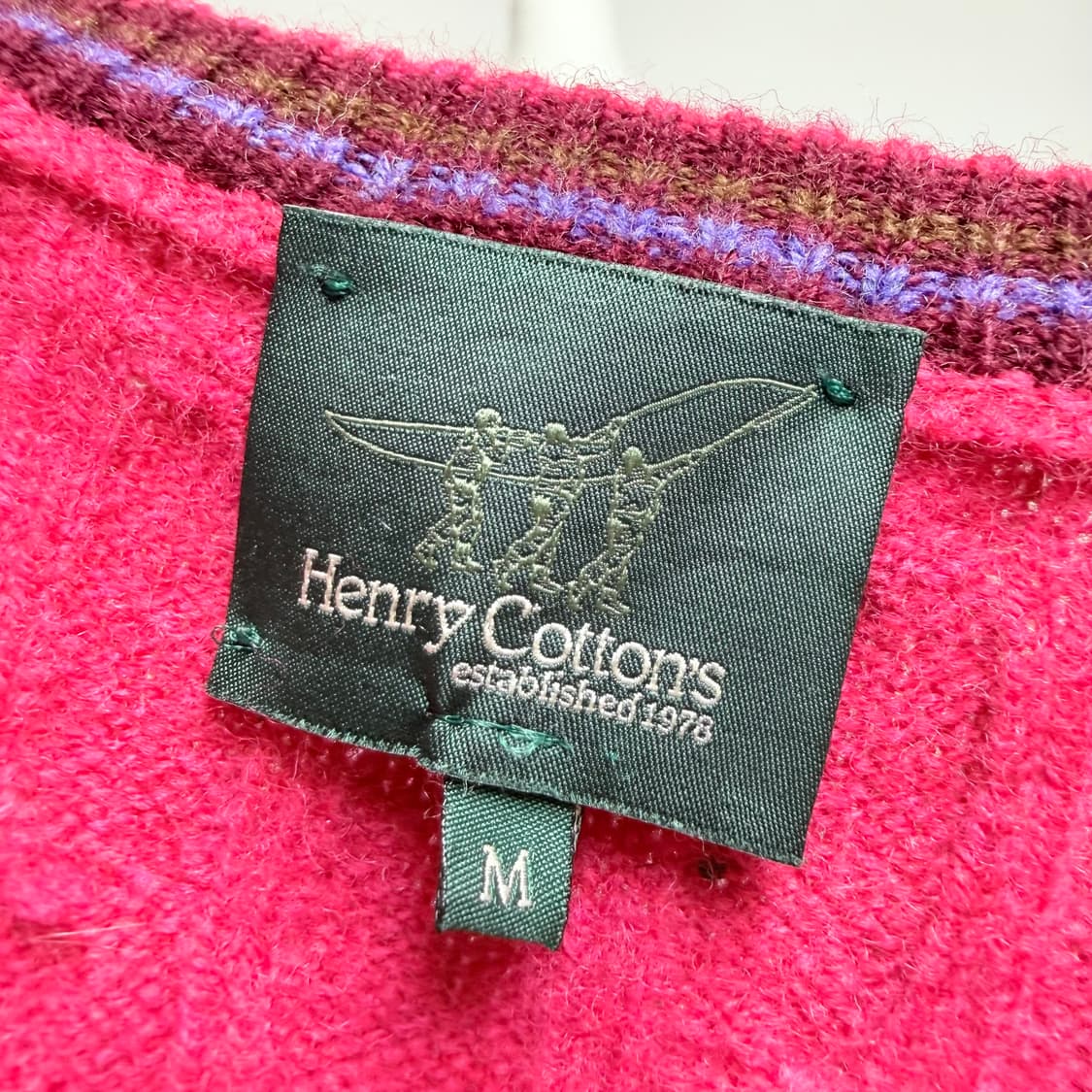 헨리코튼 울 100% 케이블 니트 M 상품이미지4