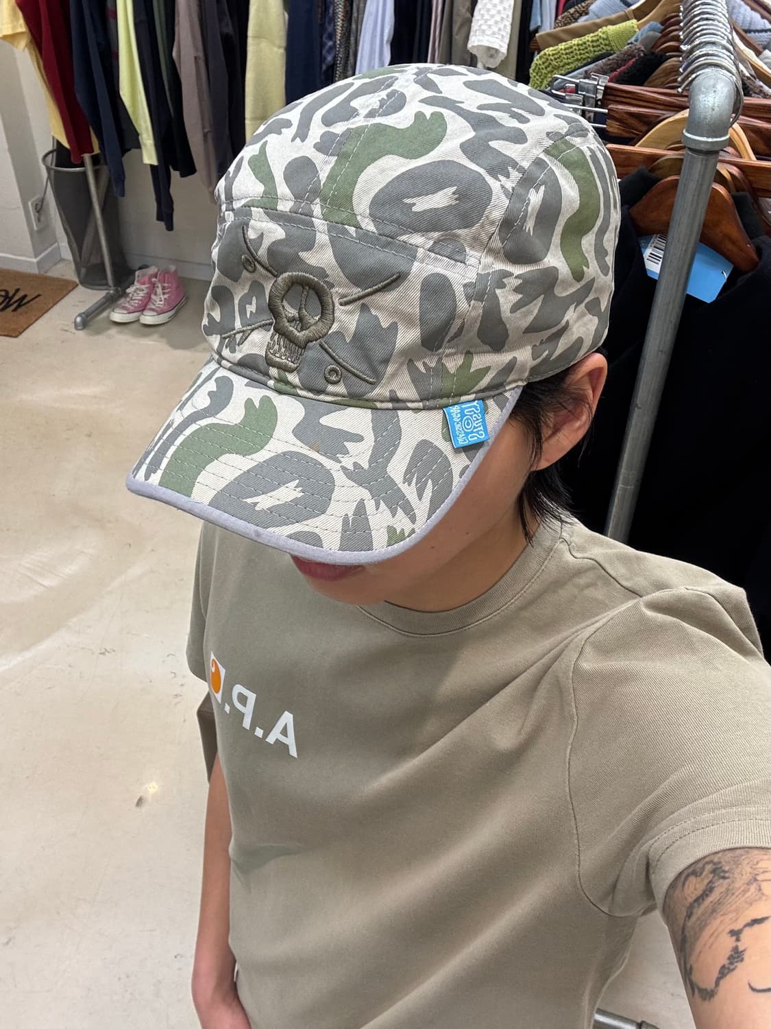 00s 스투시 스컬 카모 캠프캡  상품이미지4