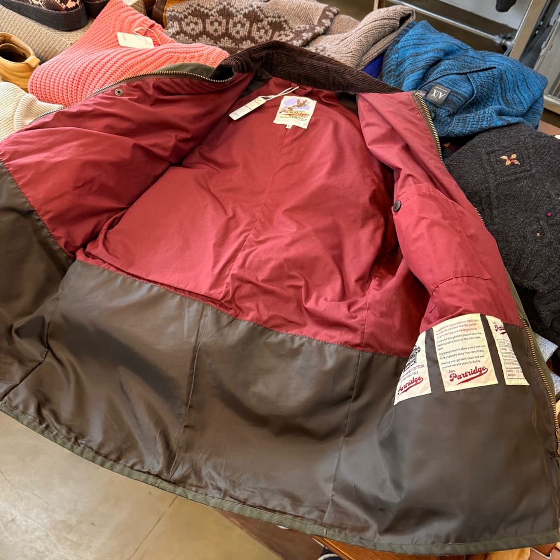 존 파트리지 왁스 자켓 코듀로이 포인트 XL 상품이미지2