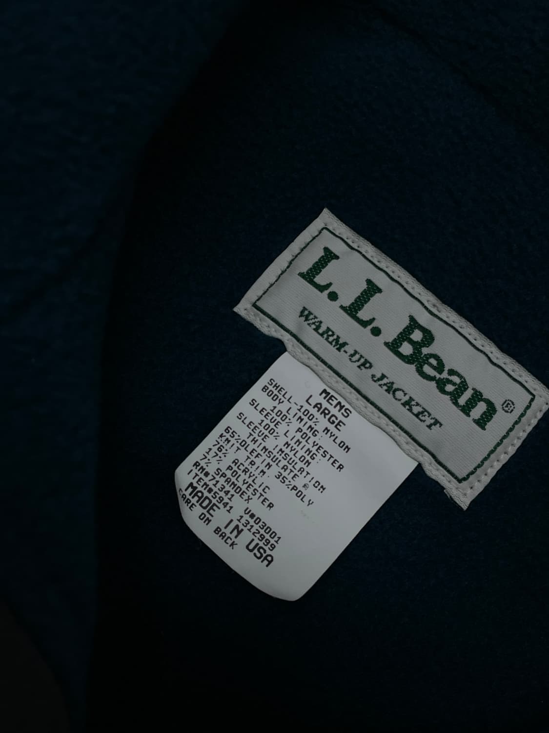 [L]90s L.L.Bean Made USA 웜업 플리스 자켓 상품이미지5