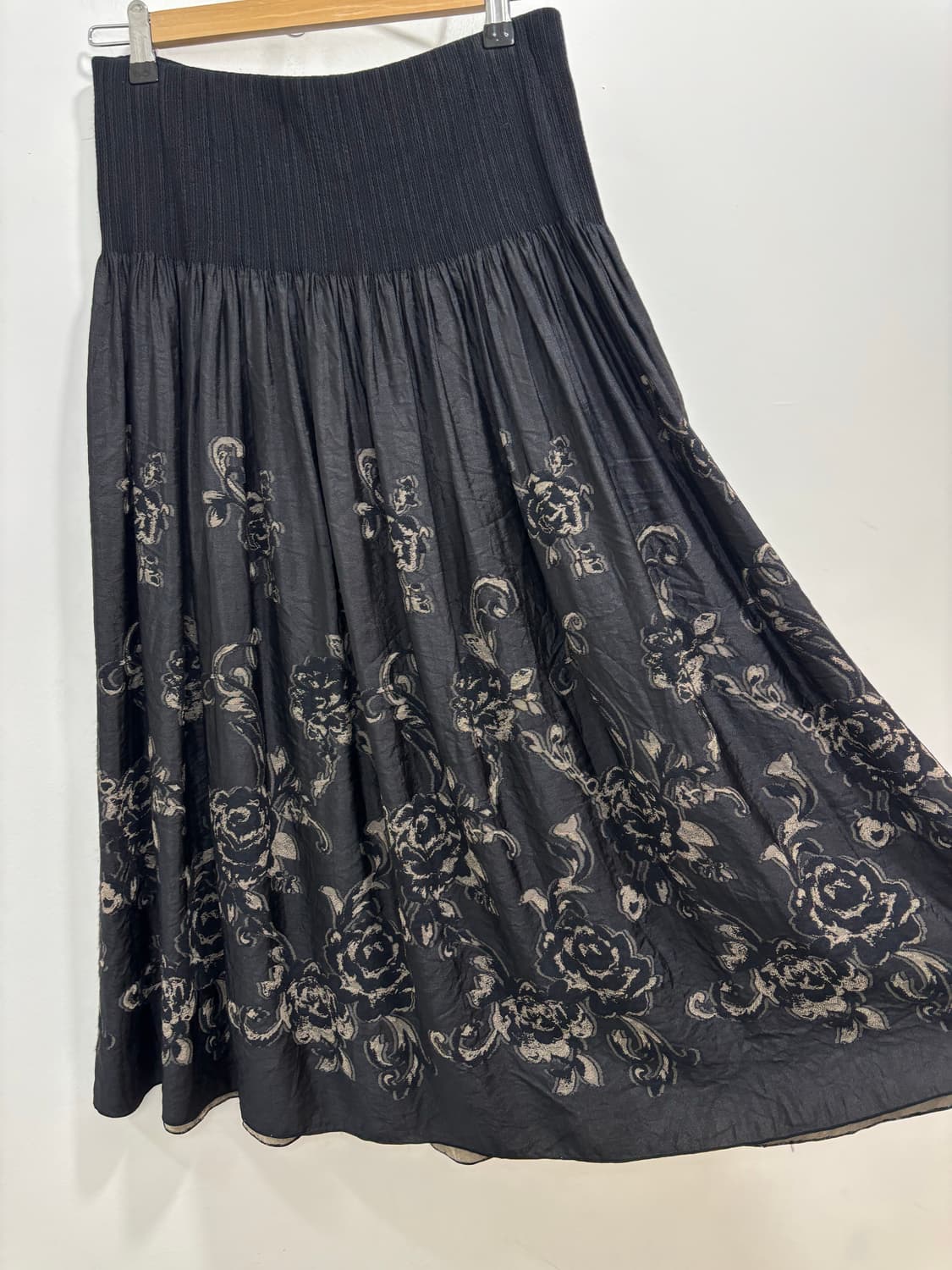 Takeo Nishida 일본 빈티지 장미 링클 스커트 치마 상품이미지2