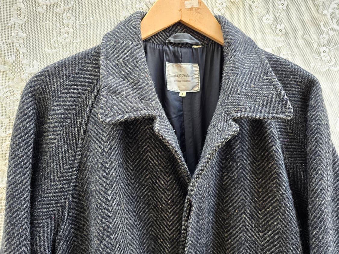90s 헤링본 트위드 발마칸 니트 빅토리아 디자인 상품이미지6