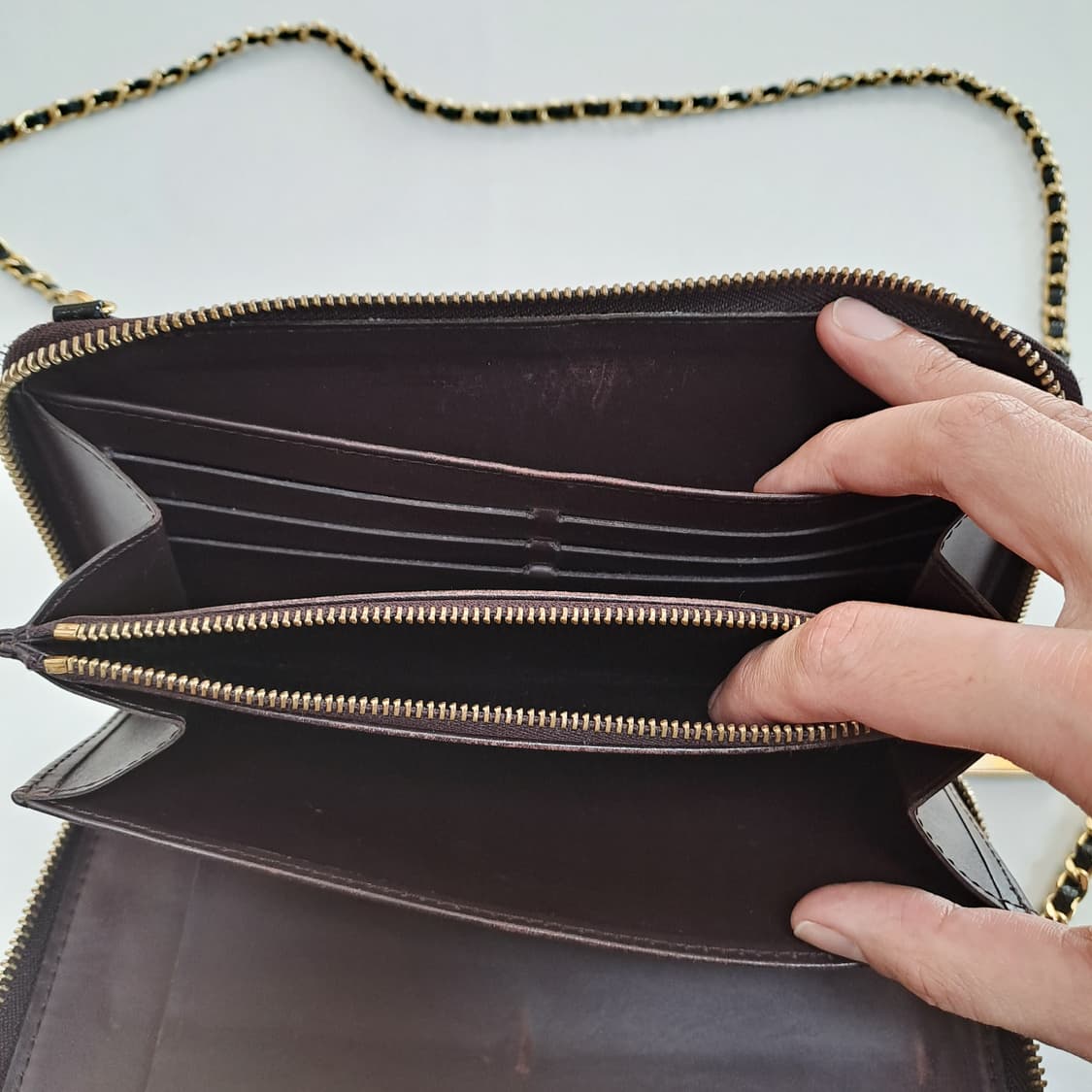 [100%/정품] 루이비통 모노그램 베르니 체인 스트랩 지갑 상품이미지9