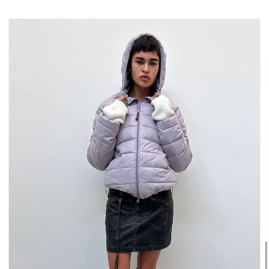 마뗑킴 LIGHTWEIGHT DUCK DOWN HOODY 경량패딩 S 상품이미지1