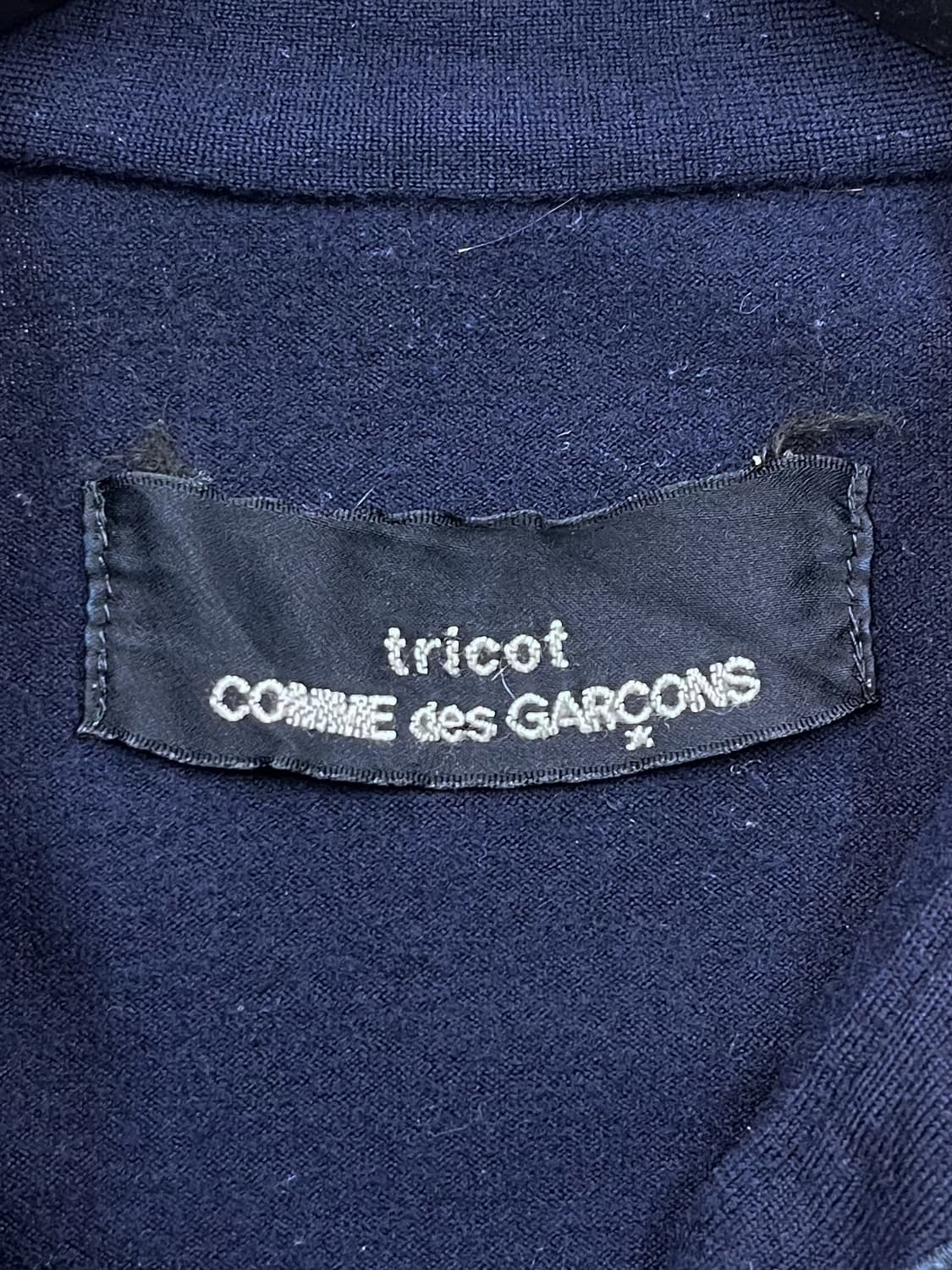 꼼데가르송 트리콧 카라 넥 울 니트 상품이미지4