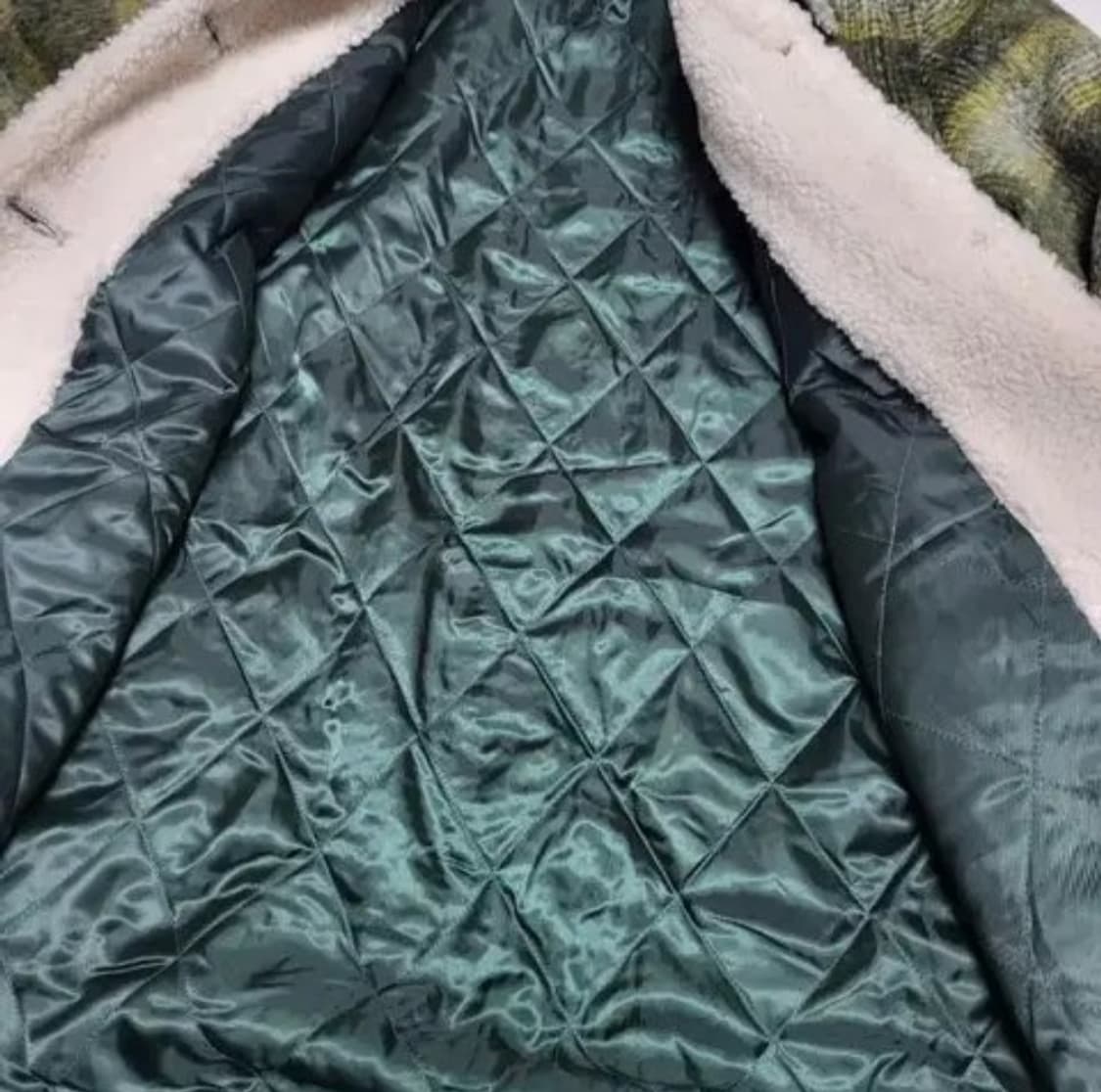 바닐라비 보아퍼 체크 코트 상품이미지6