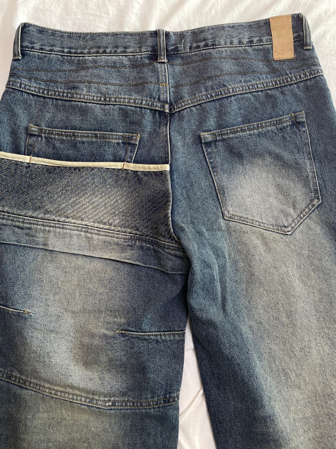 L ETCE 기어 워시드 데님 팬츠 블루 상품이미지5