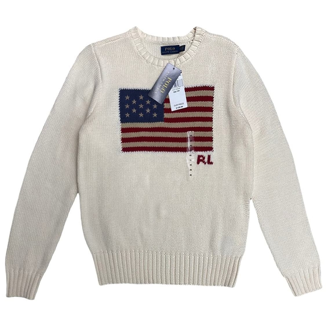 [새상품] 폴로랄프로렌 성조기 니트 화이트 XS 상품이미지1