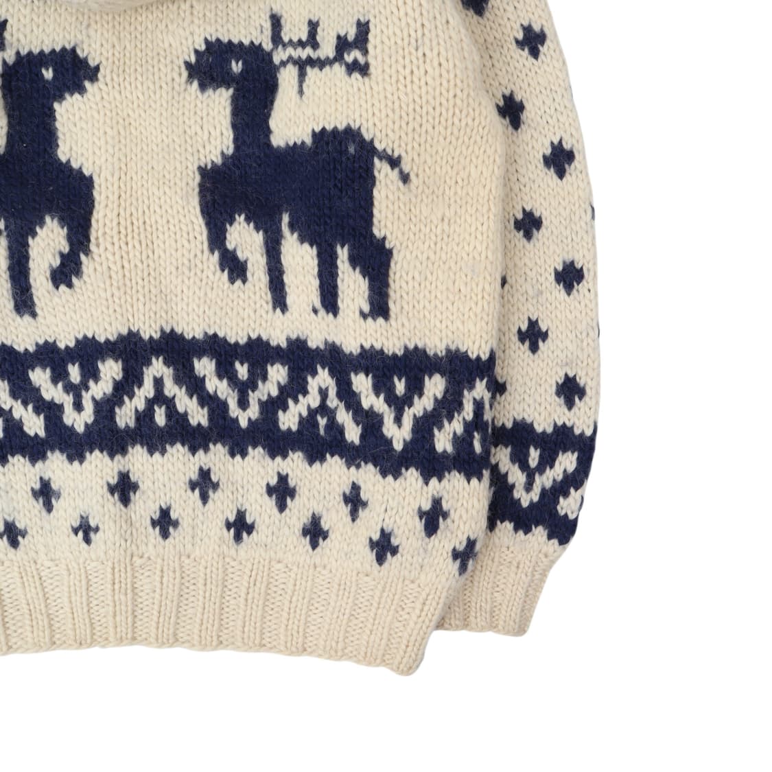 Cabin 빈티지 핸드메이드 울 집업 코위찬 상품이미지7